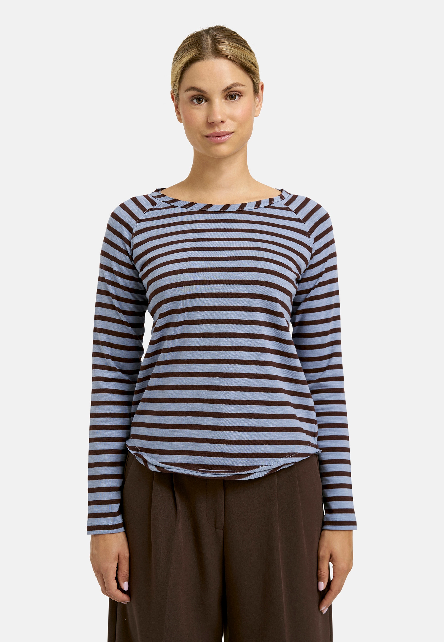 Smith & Soul Rundhalsshirt mit offenen Kanten günstig online kaufen