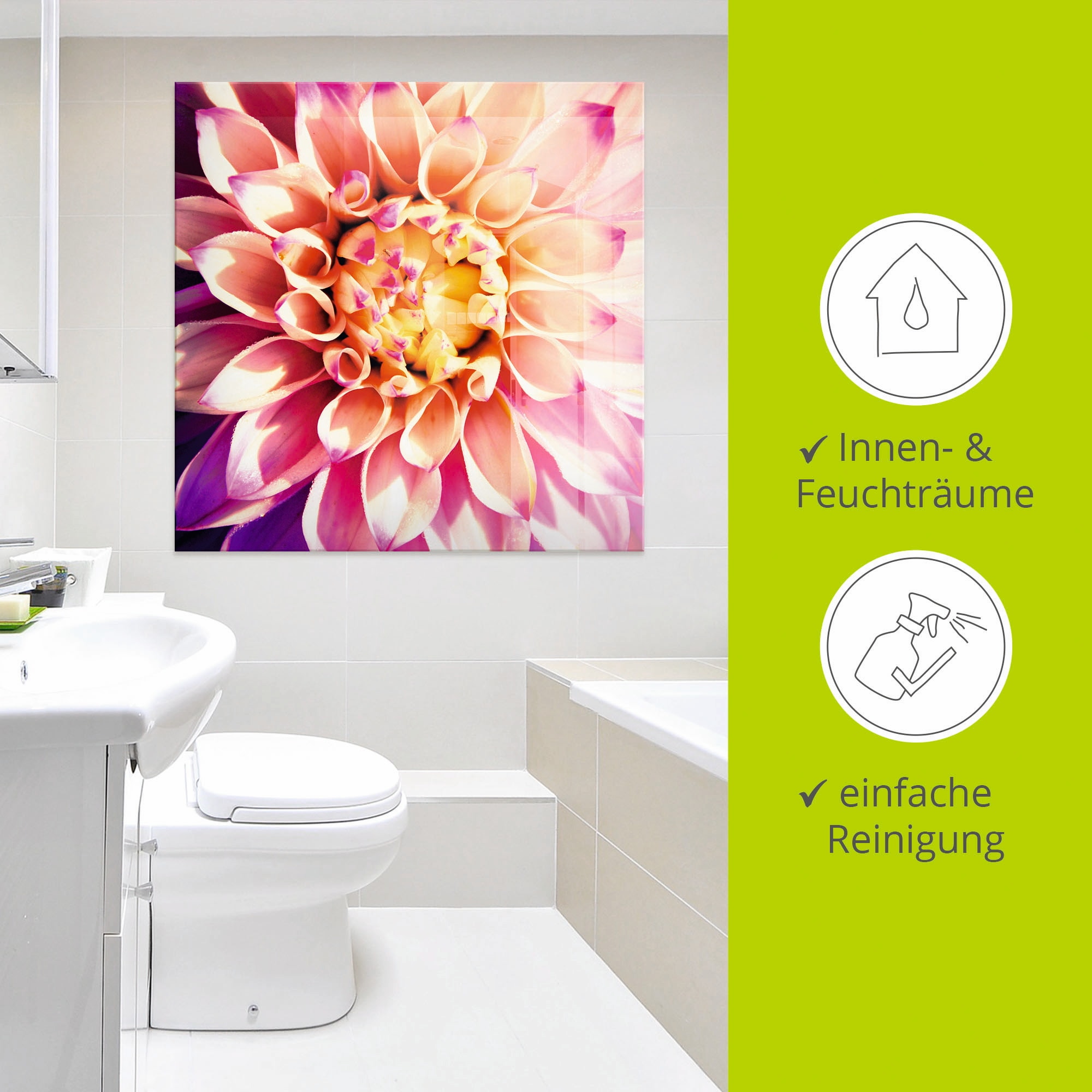Artland Glasbild »Dahlie«, Blumen, (1 St.), in verschiedenen Größen