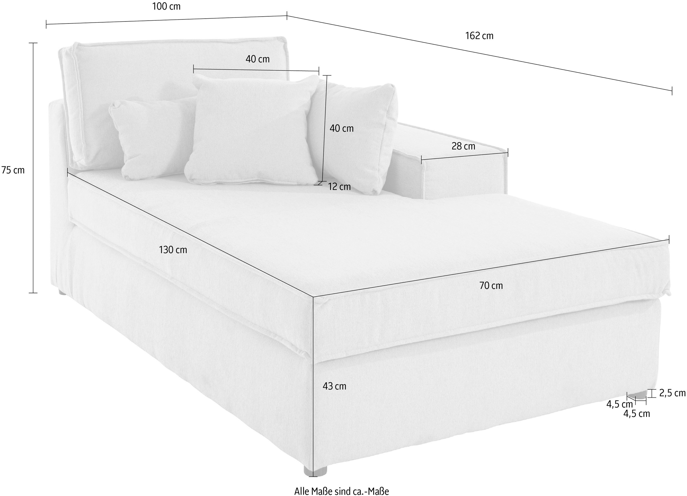 RAUM.ID Ottomane »Florid«, einzeln stellbar oder als Teil eines Modulsofas, auch in Cord