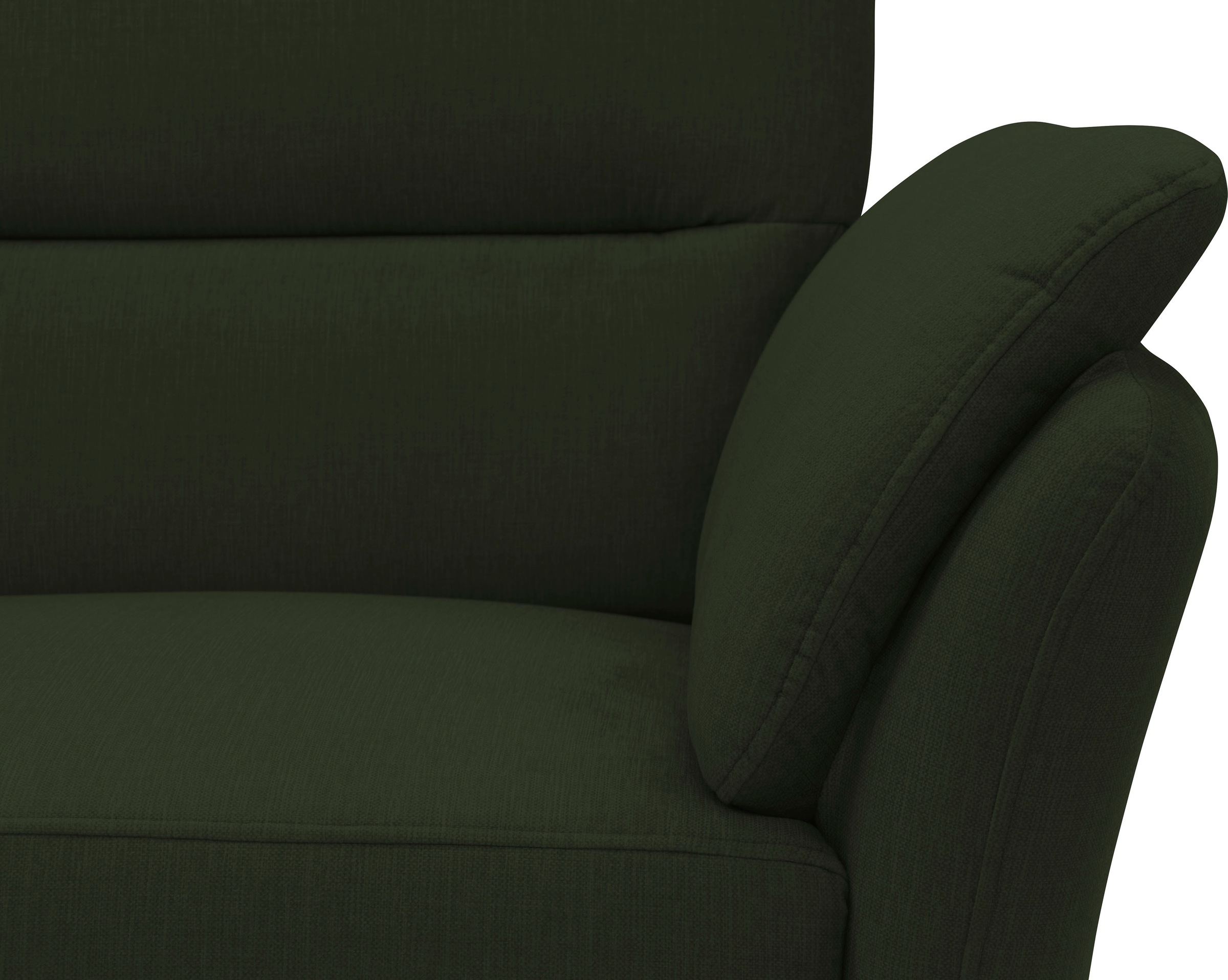 DOMO collection Sessel »Pina elegant und zeitloser Clubsessel, bequemer Cocktailsessel«, Hoher Sitzkomfort, Luxus-Microfaser weich, dunkelgrün