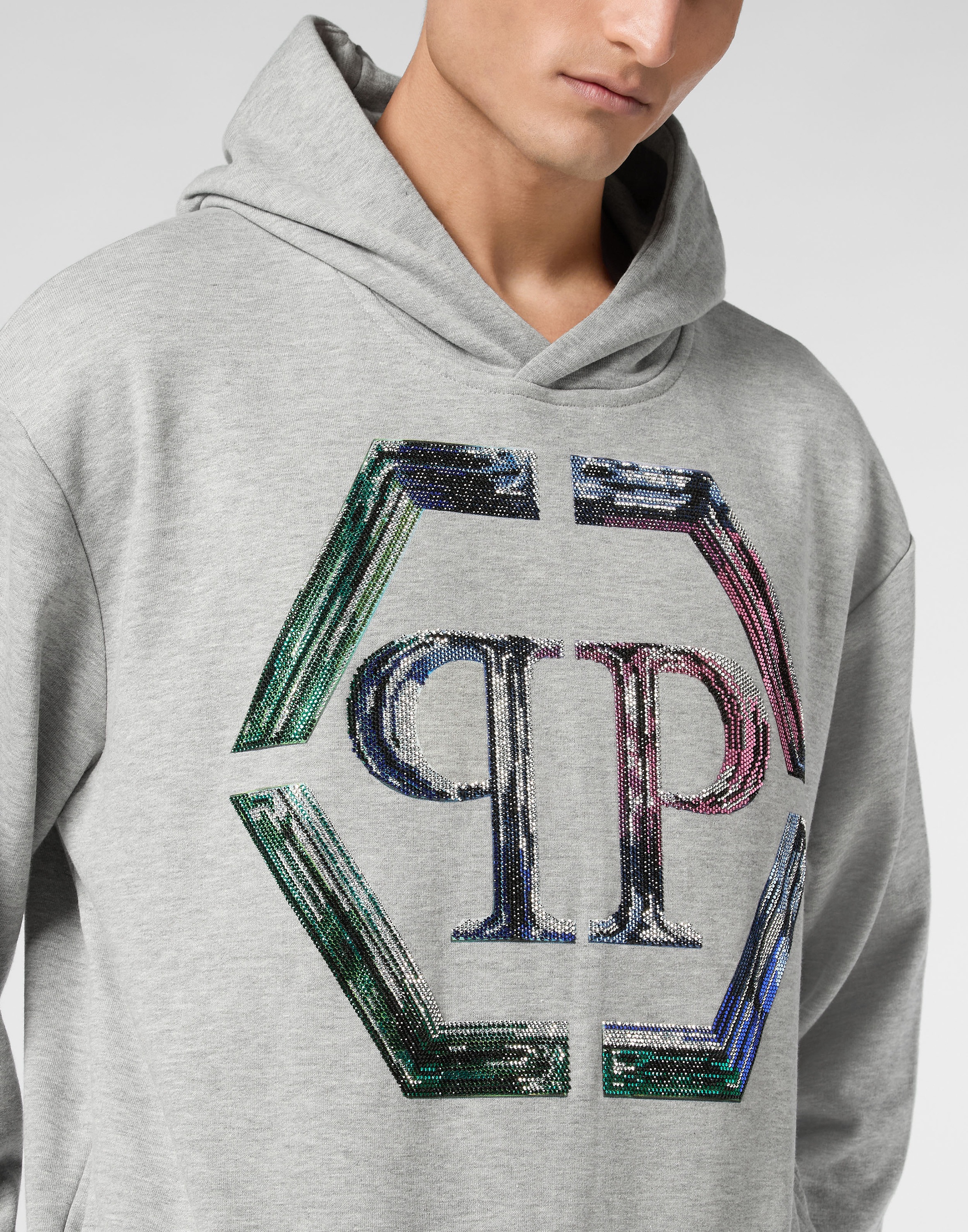 PHILIPP PLEIN Sweatshirt »Hexagon Mit Schmucksteinen«
