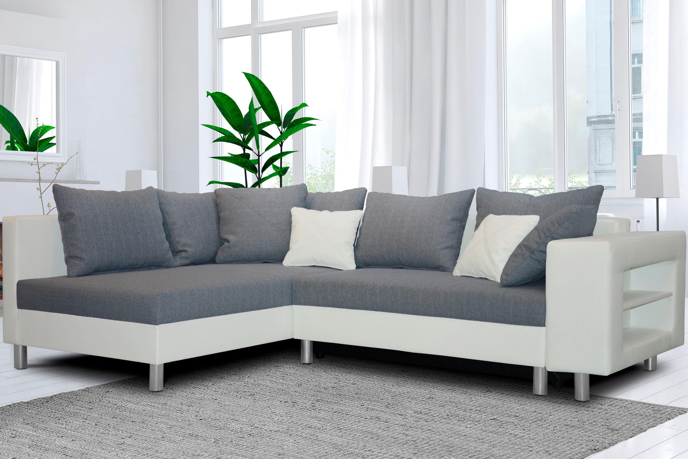 INOSIGN Ecksofa, mit Bettfunktion