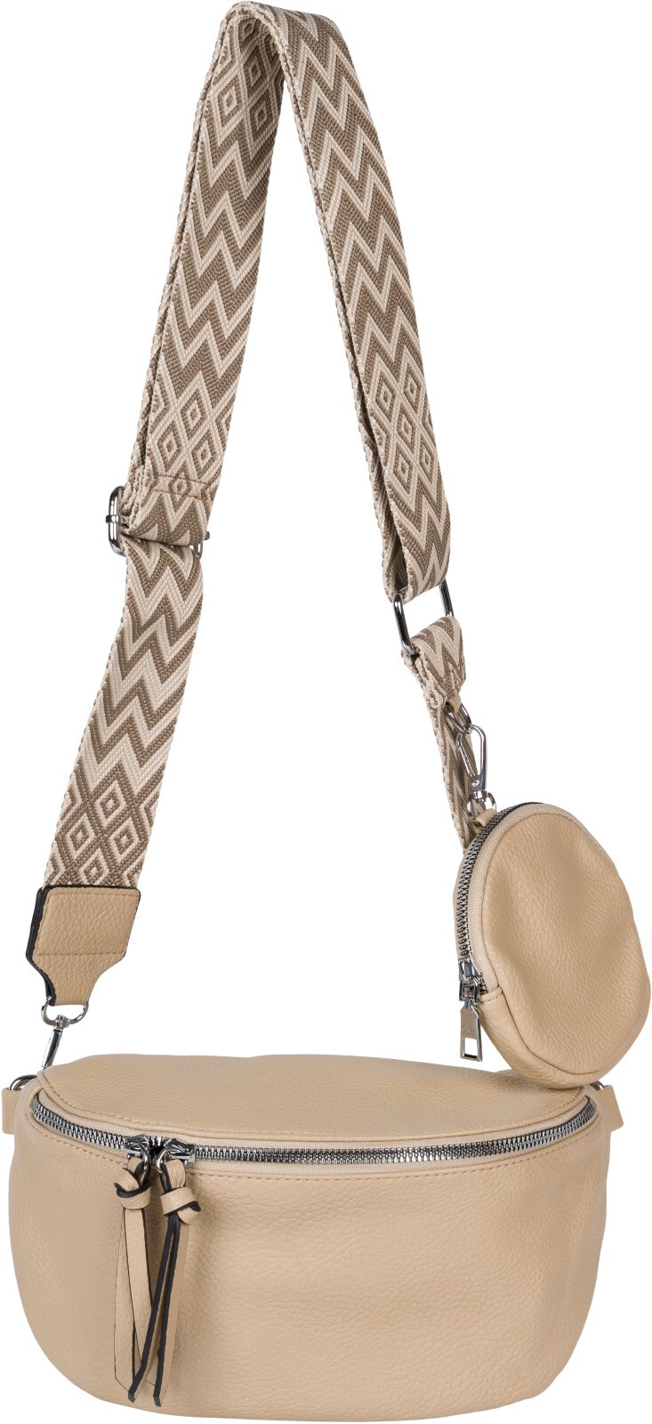styleBREAKER Umhängetasche "2-Teiliges Set Halbmond Crossbody Bag"
