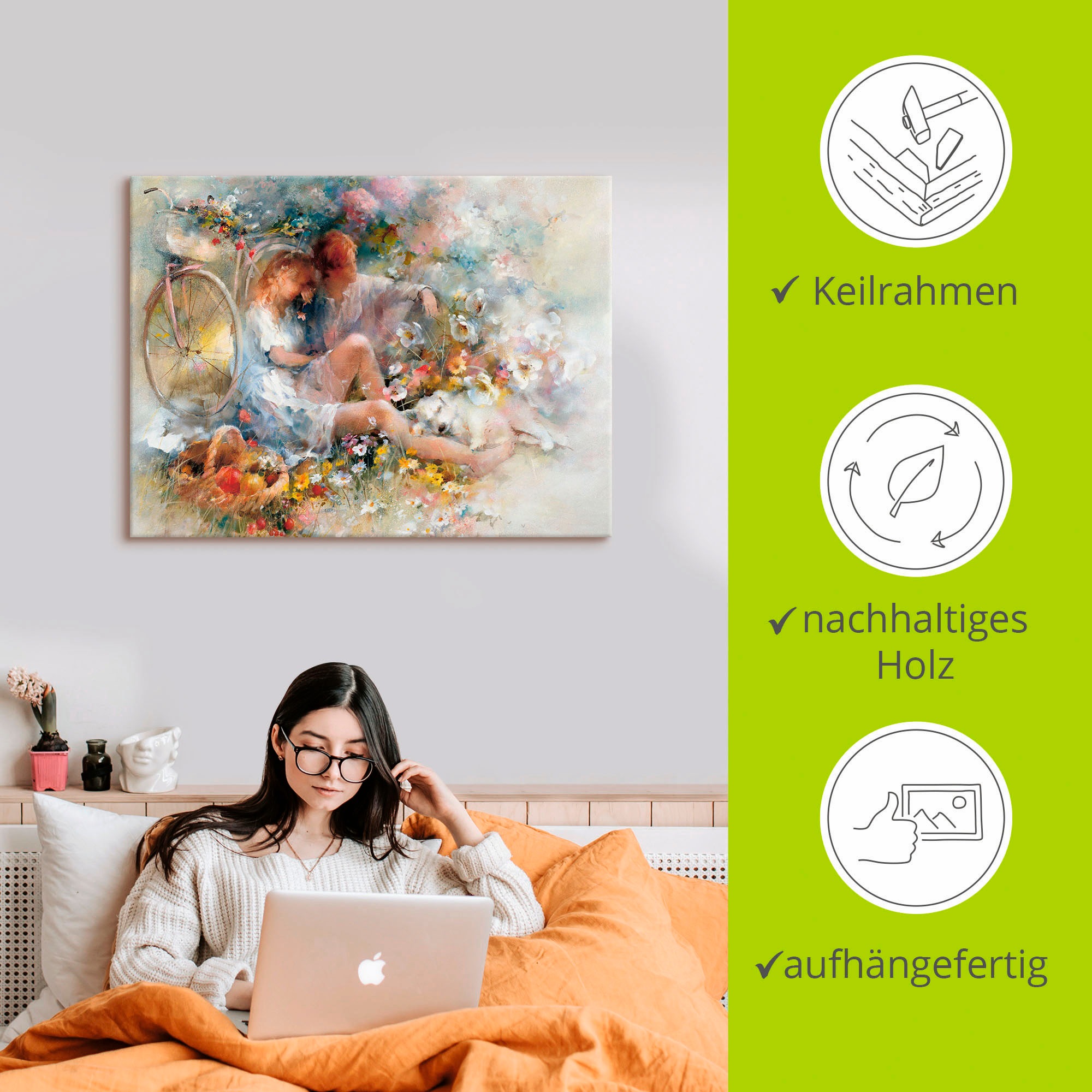 Artland Wandbild »Reise im Frühjahr«, Paar, (1 St.), als Leinwandbild, Poster, Wandaufkleber in verschied. Größen