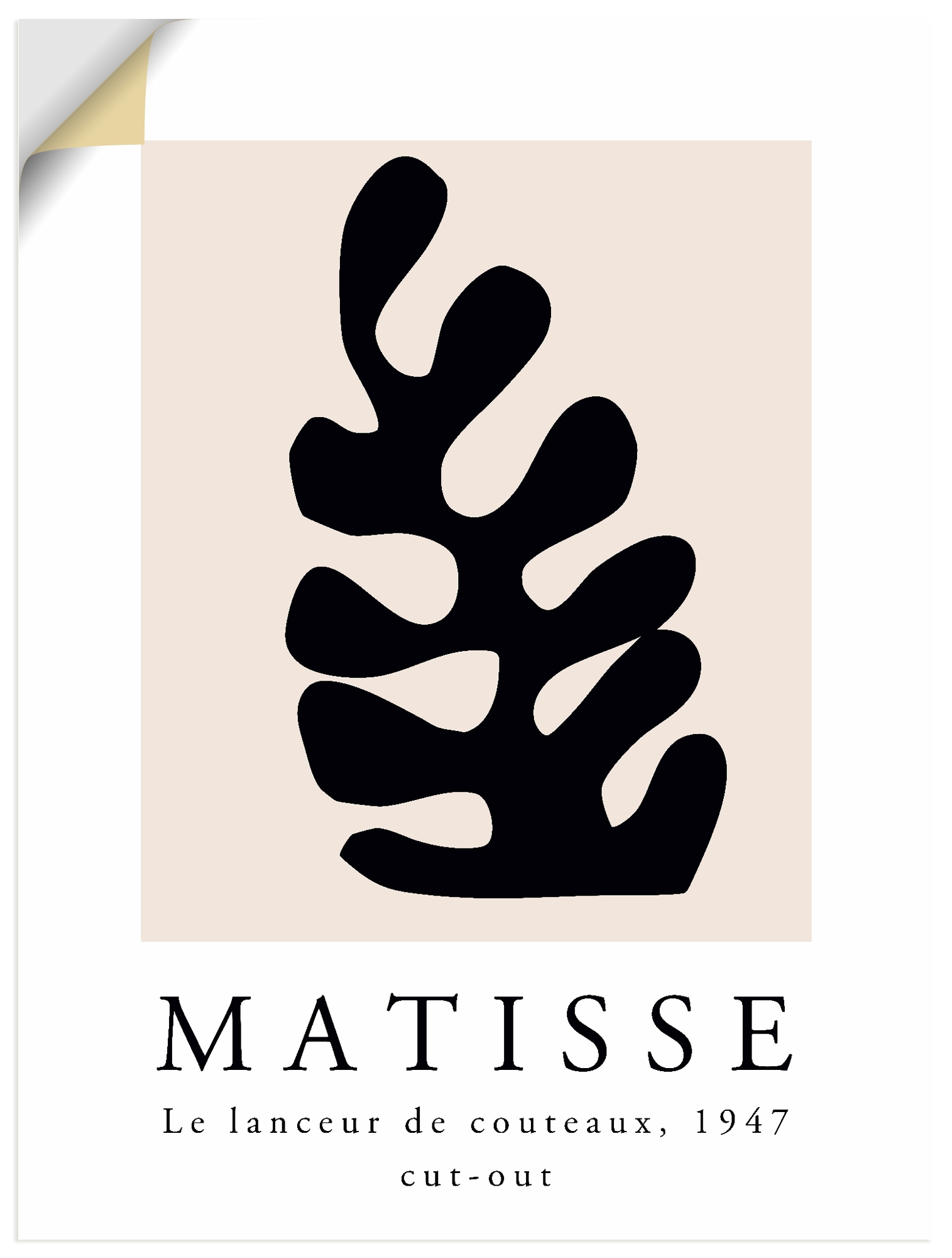 Artland Wandbild "Matisse der Messerwerfer - schwarz" Muster 1 Stk. tlg. als Alubild, Leinwandbild, Poster, Wandaufkleber in verschied. Größen