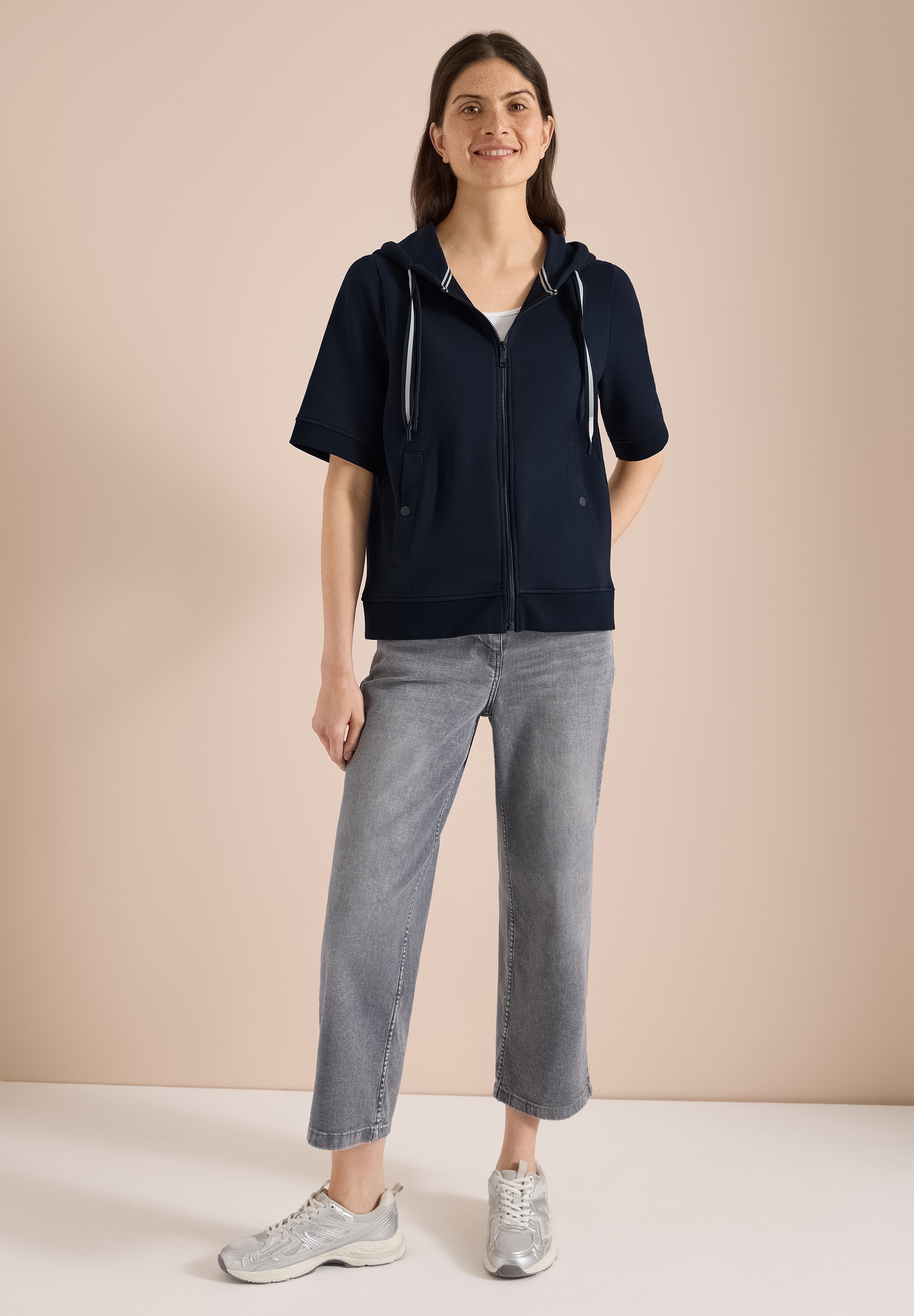 Cecil Sweatjacke aus reiner Baumwolle