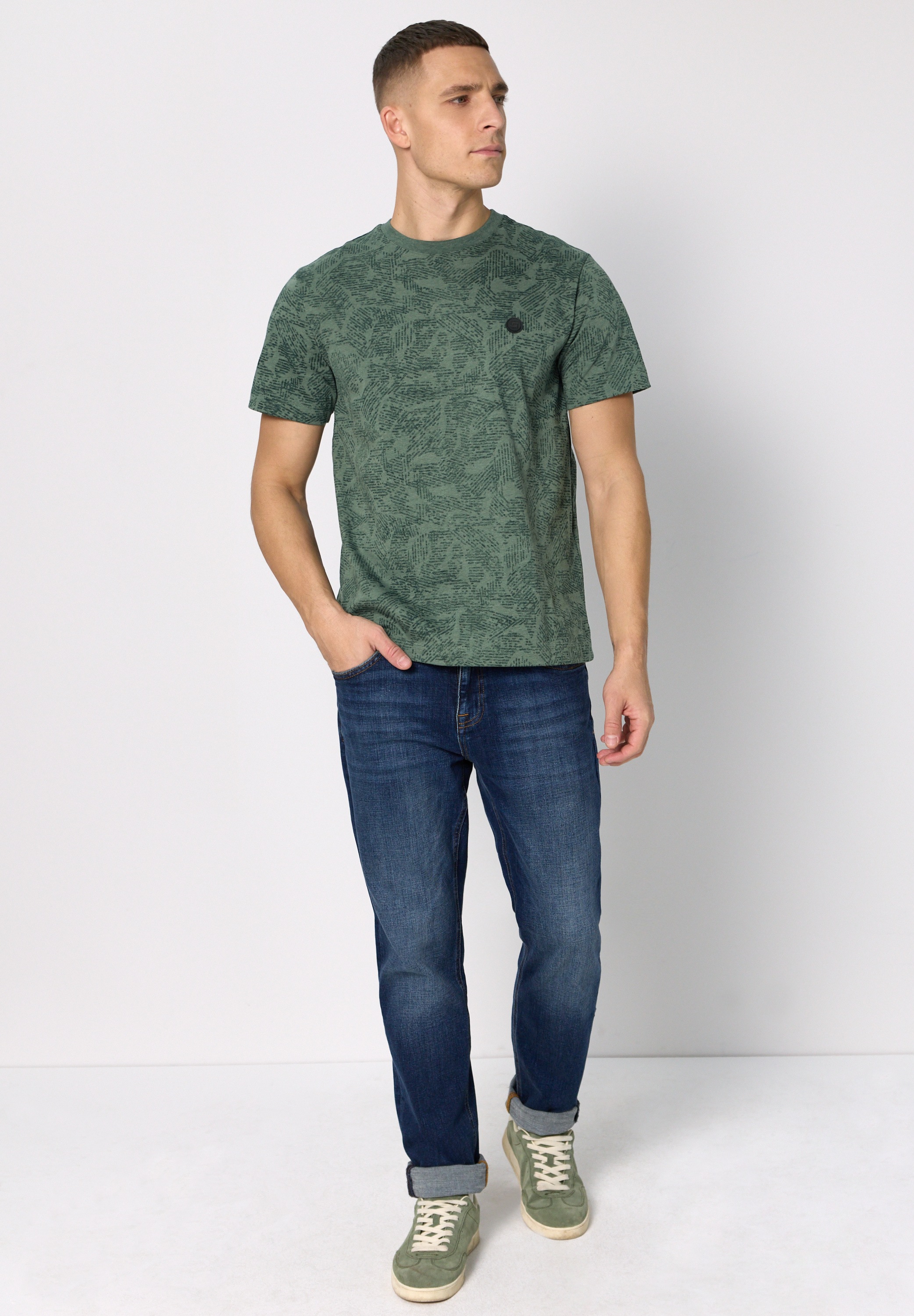 Thumbnail - STREET ONE MEN T-Shirt mit grafischem Muster