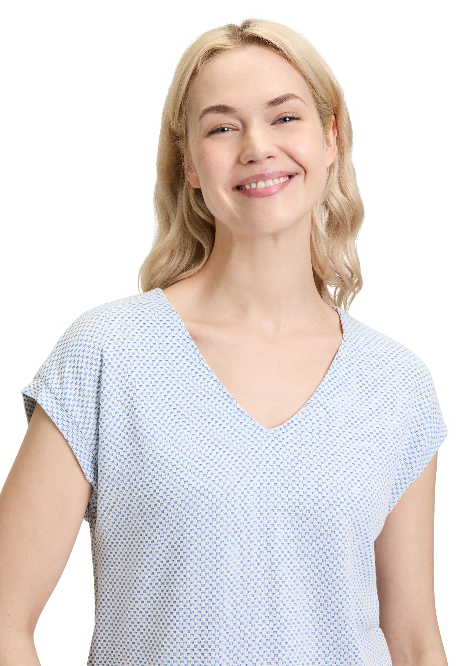 Betty&Co Kurzarmshirt »Betty & Co Strukturshirt mit Gummizug«, (1 tlg.), Material