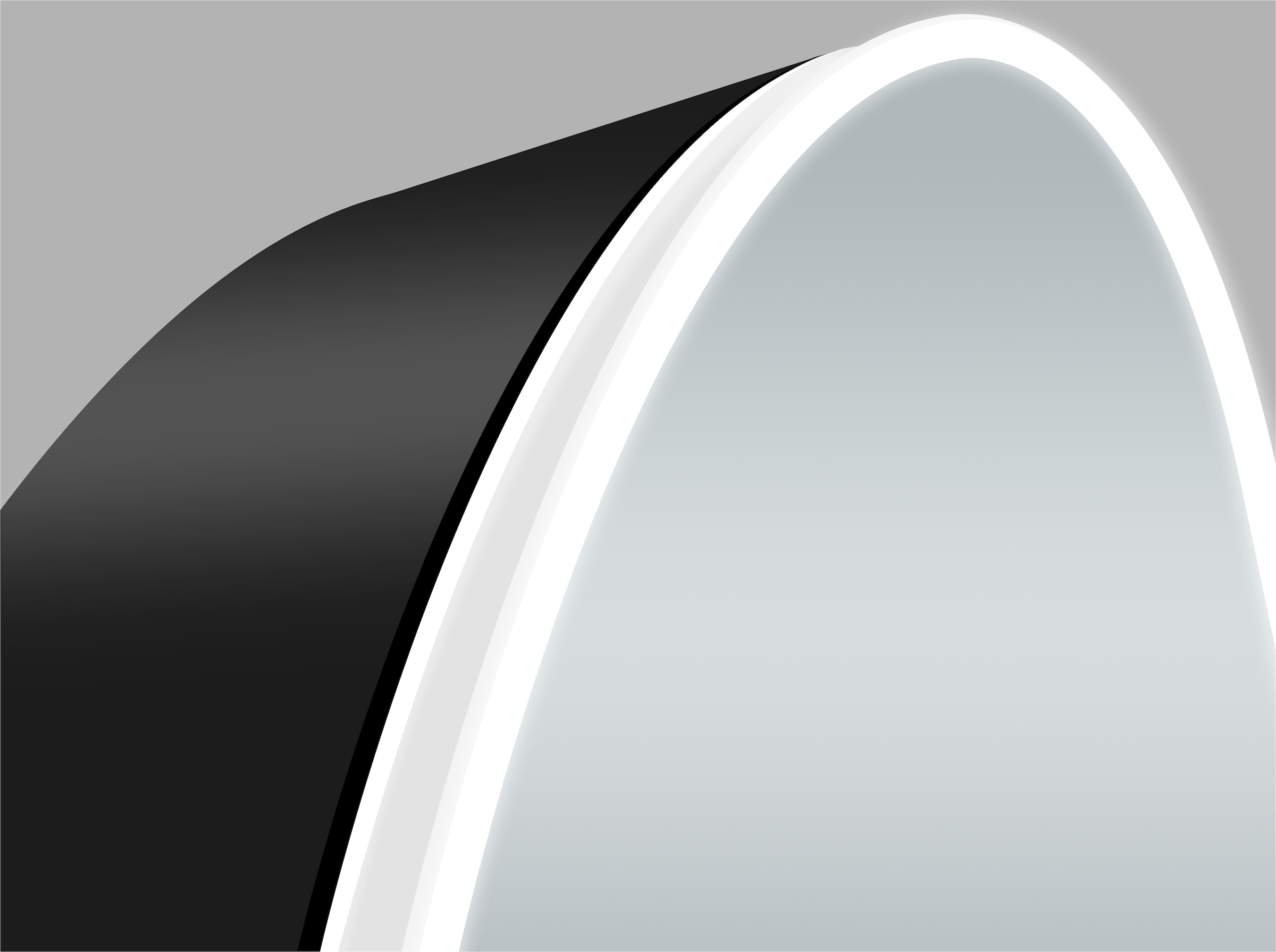 Talos Badezimmerspiegelschrank »Talos Oval Vento«, austauschbare LED-Beleuchtung, 45x80 cm schwarz