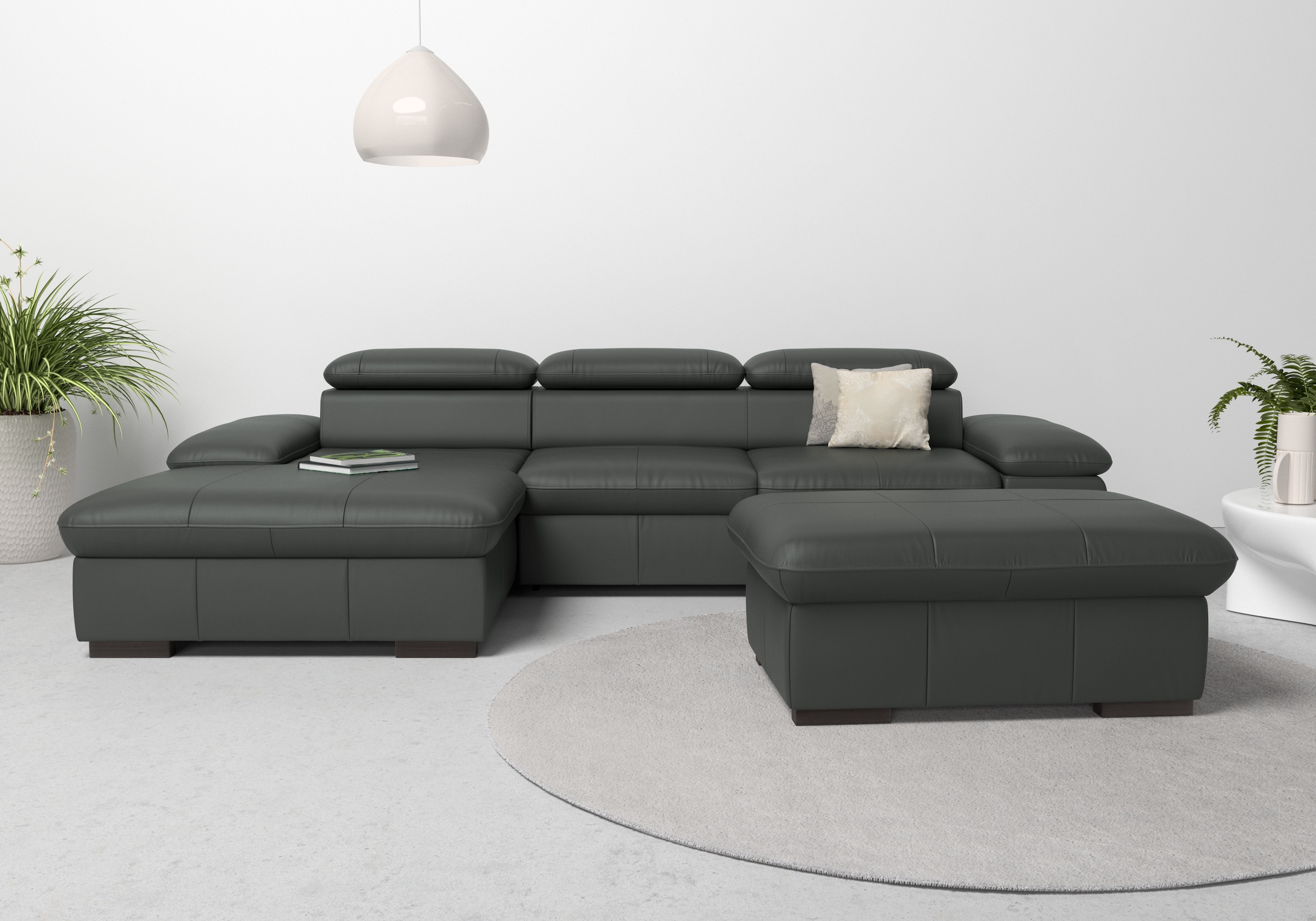 OTTO home Ecksofa "Alberto L-Form" mit Kopfteilverstellung, wahlweise mit Schlaffunktion