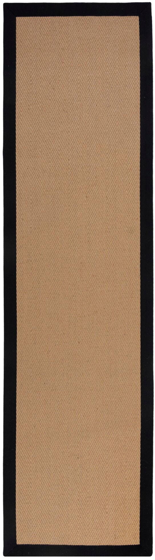 FLAIR RUGS Läufer "Kira mit Fischgrätmuster, aus Jute" rechteckig 3 mm Höhe