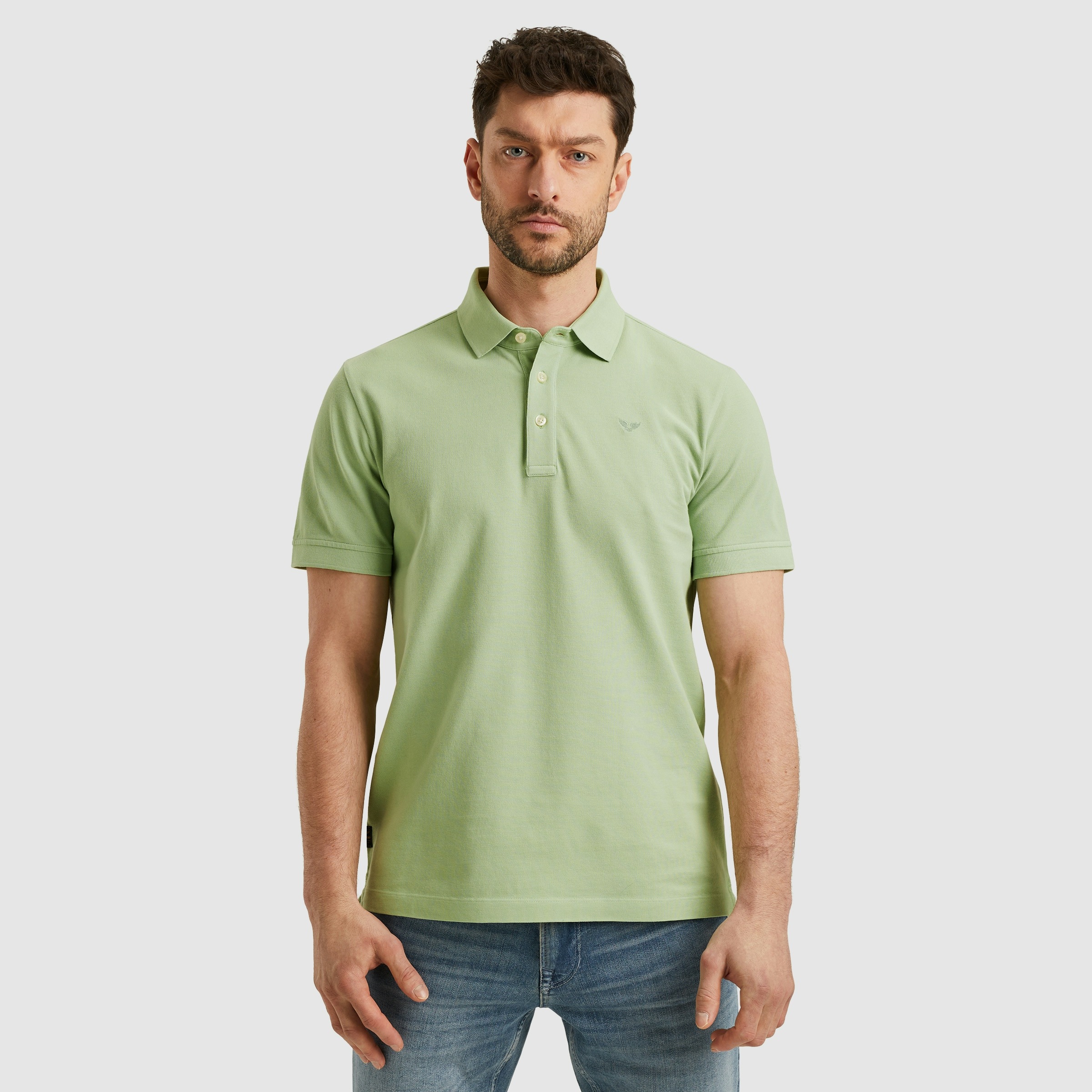 PME LEGEND Poloshirt "Short sleeve polo pique garment dye", mit Logo Sticke günstig online kaufen
