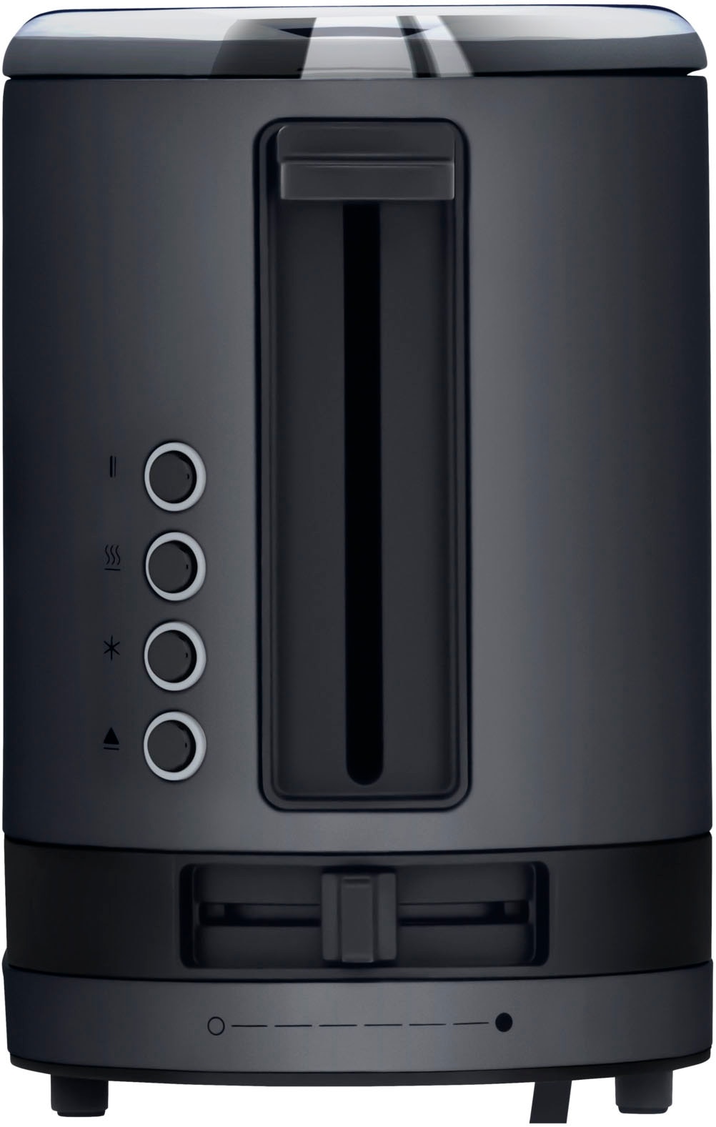 WMF Toaster »KÜCHENminis Deep Black, Lanschlitztoaster, mit Brötchenaufsatz«, 1 langer Schlitz, für 2 XXL-Toastscheiben, 900 W, 7 variable Bräunungsstufen, Brotzentrierung, Krümelschublade
