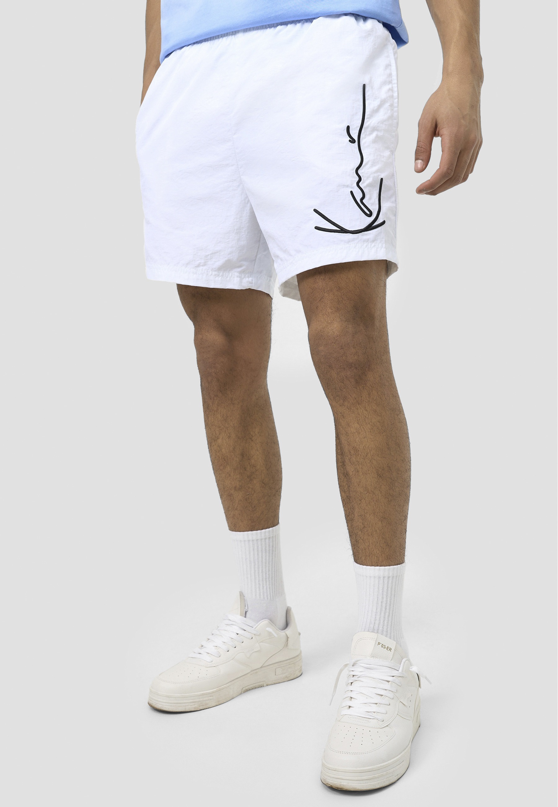 Badeshorts KARL KANI "Karl Kani Herren KM-SW011-002-01", Herren, Gr. XXL, US-Größen, weiß, 100% Polyamid, Badehosen Badeshorts 2