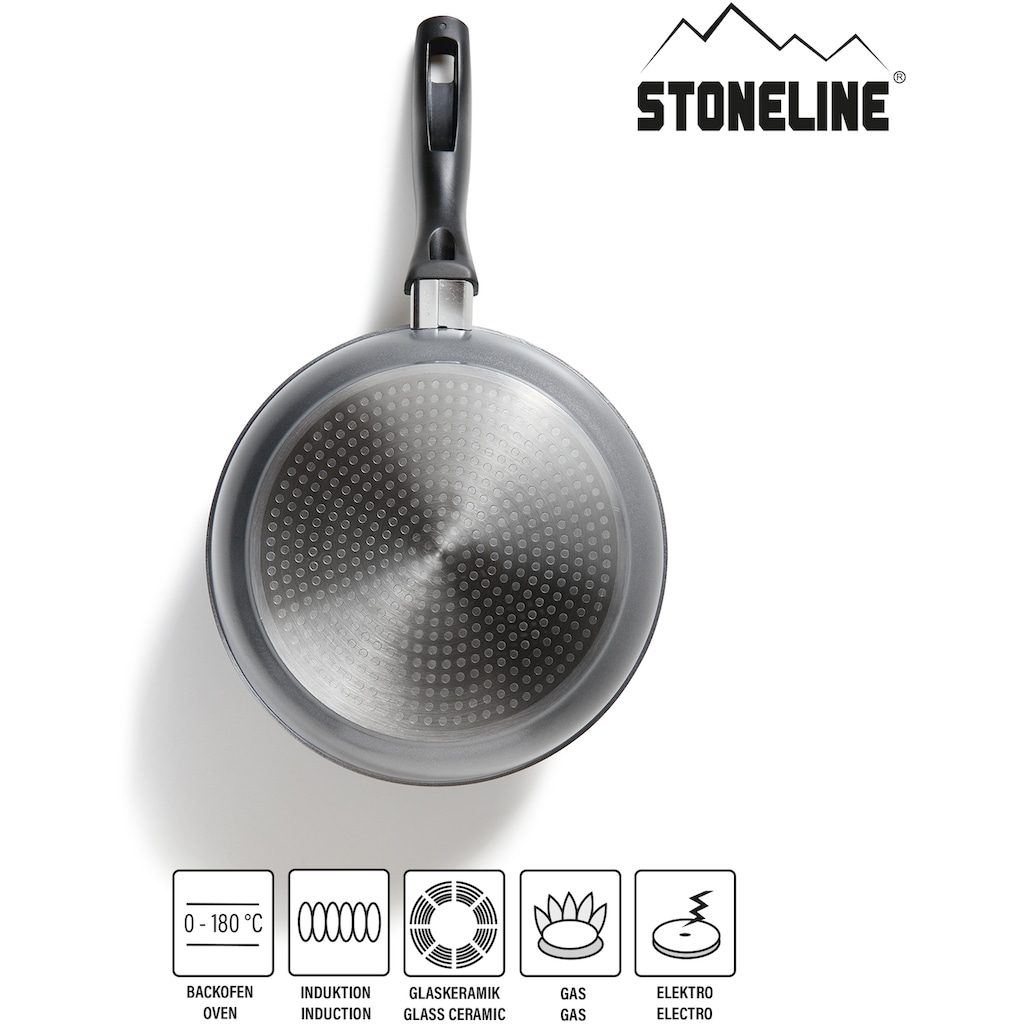 STONELINE Topf-Set, Aluminium, (Set, 5 tlg., Bratentopf 20 cm, Kochtopf 20 cm, Kasserolle 18 cm, Pfanne 20/24 cm)