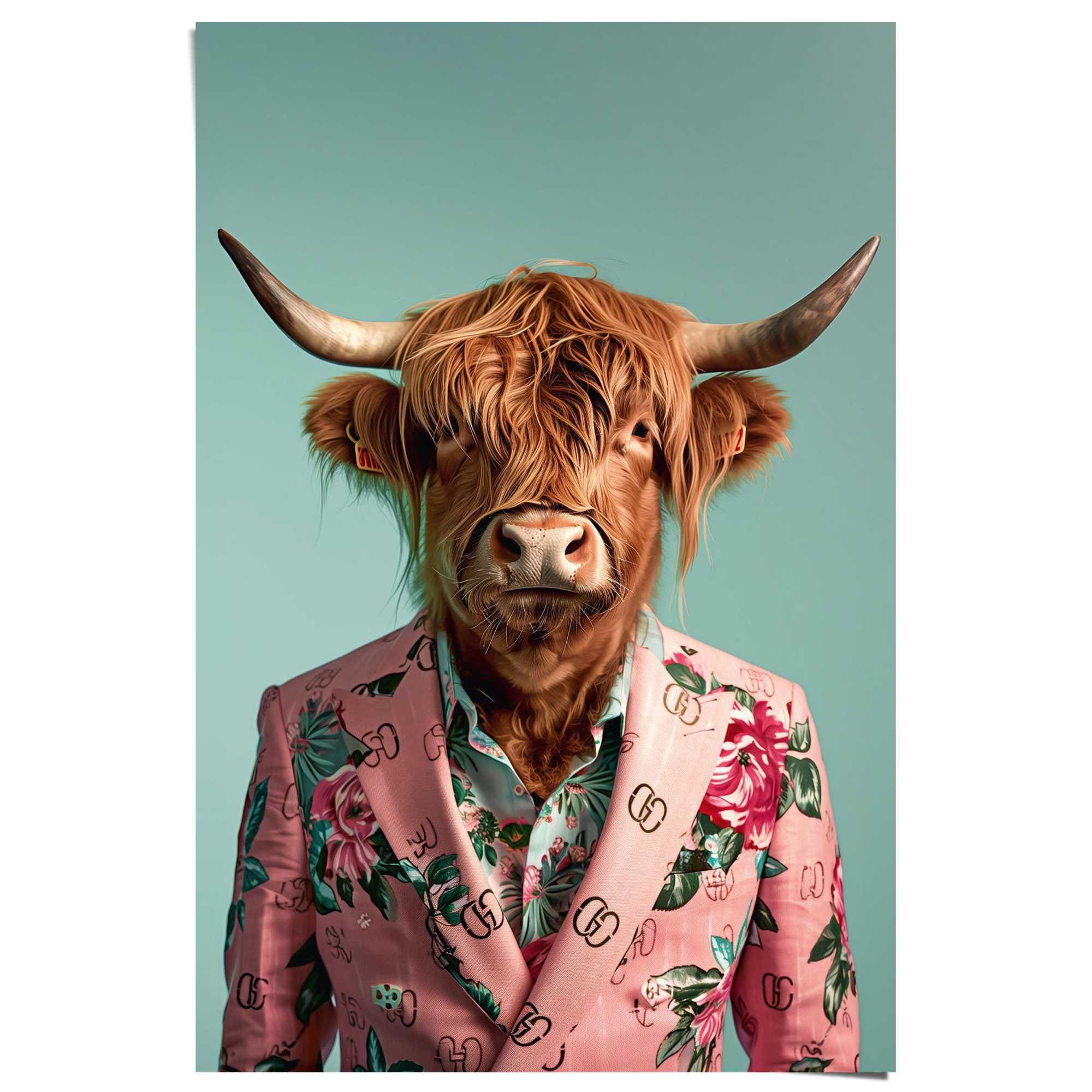 Reinders Poster "Dressed Highlander" Home Office - Kostüm - Mehrfarbig - 150 gr. Papier - 61x91,5 cm