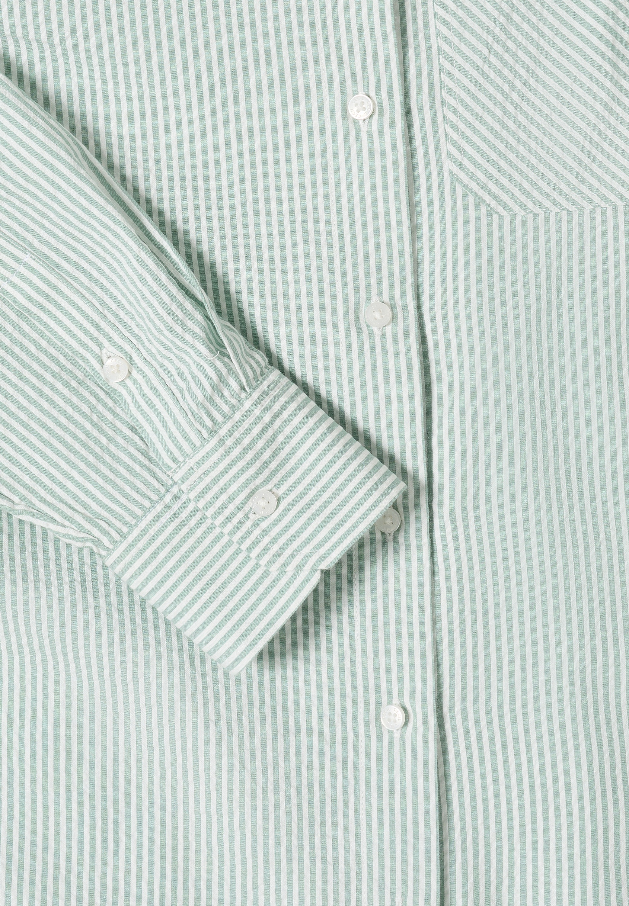 Cecil Langarmbluse mit gestreiftem Seersucker-Look