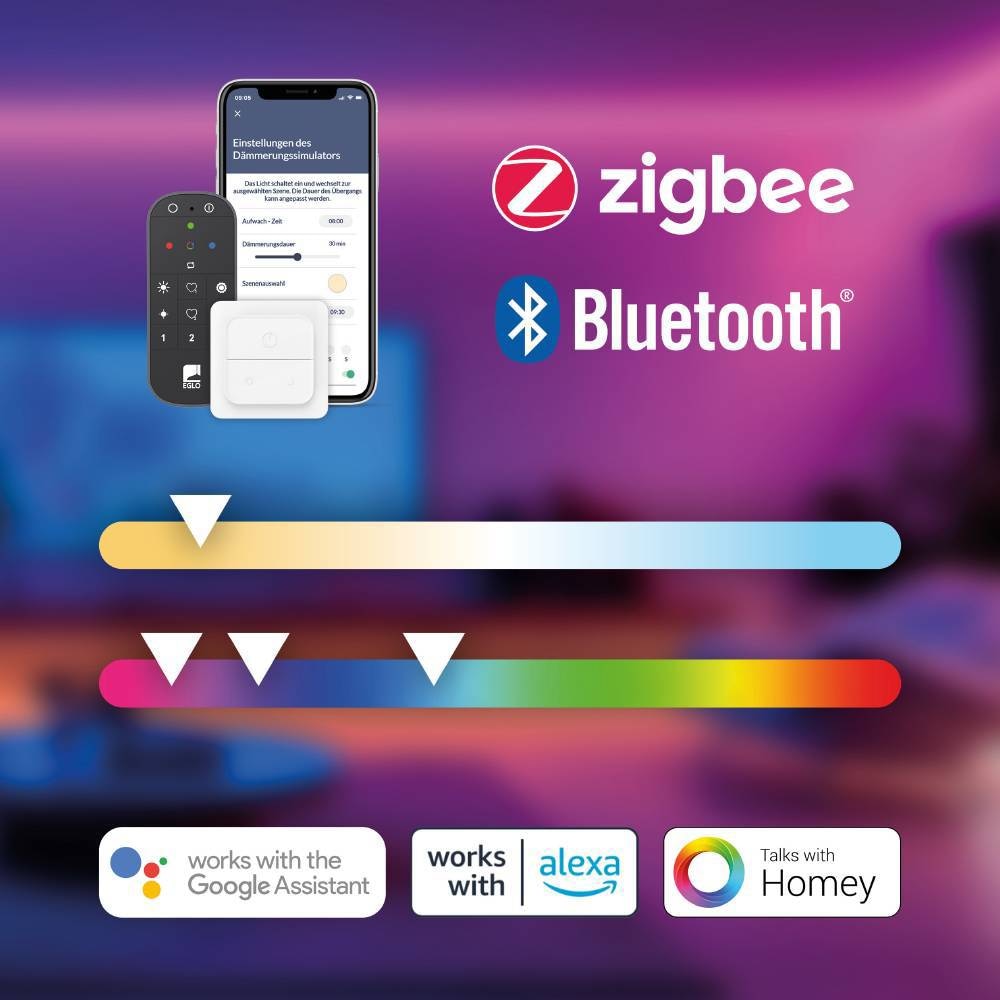 EGLO Deckenleuchte »BARBANO-Z«, 3 flammig, Leuchtmittel LED-Modul | LED fest integriert, ZigBee, App und Sprachsteuerung Alexa, RGB, dimmbar, Deckenlampe
