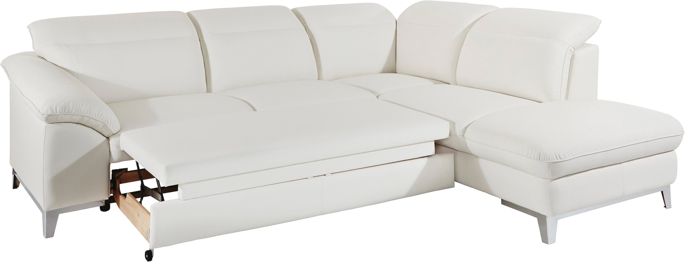 COTTA Polstergarnitur »Teresa L-Form«, (Set), Set bestehend aus: Ecksofa mit Kopfteilverstellung & Hocker