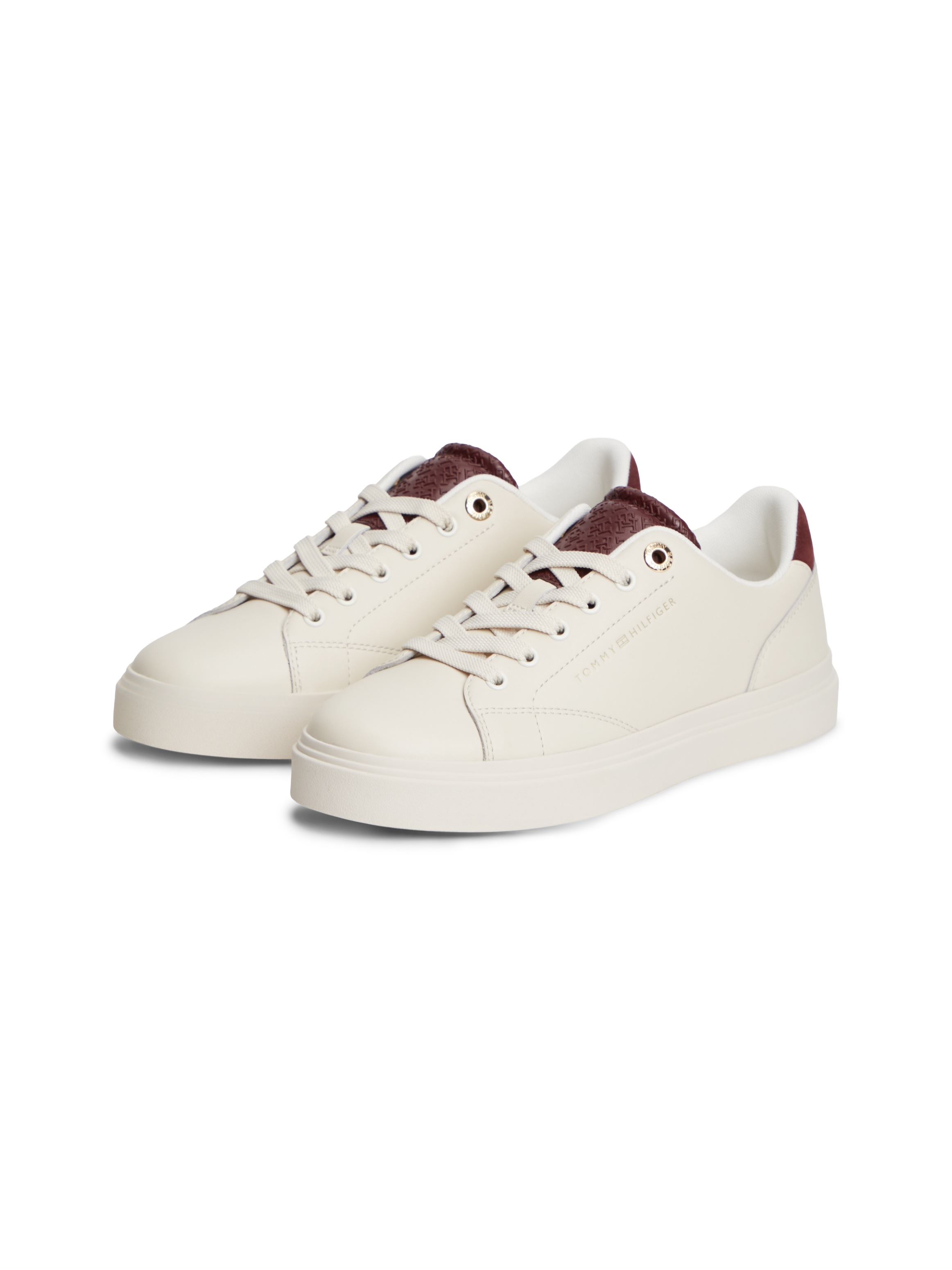 Tommy Hilfiger Plateausneaker »TH FEMININE CUPSOLE MONOGRAM«  Freizeitschuh, Halbschuh, Schnürer, Logoprägung an der Schuhzunge