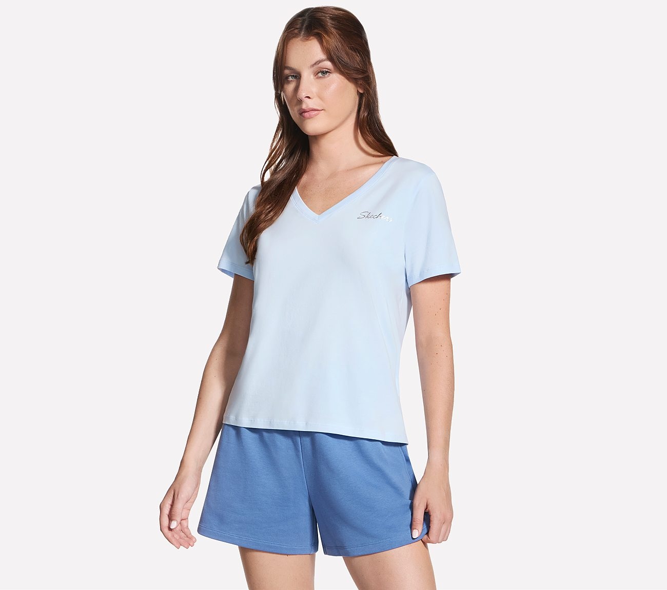 Skechers T-Shirt "T-Shirt 1/2 Arm" mit 1/2 Arm, für Erwachsene, aus Baumwolle und Elasthan