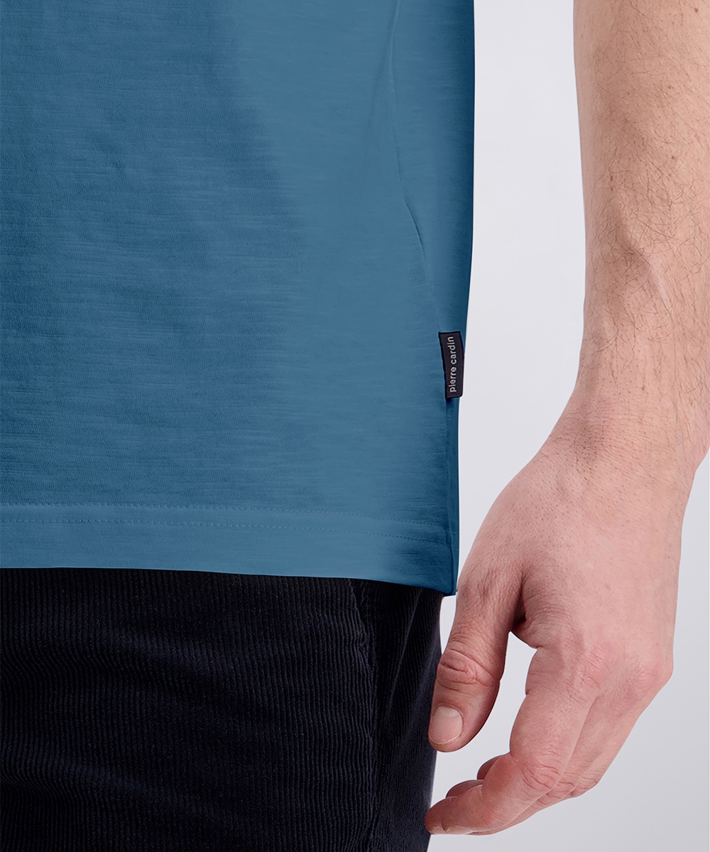 Pierre Cardin Henleyshirt »Henley uni slub yarn« aus Slub Yarn Qualität