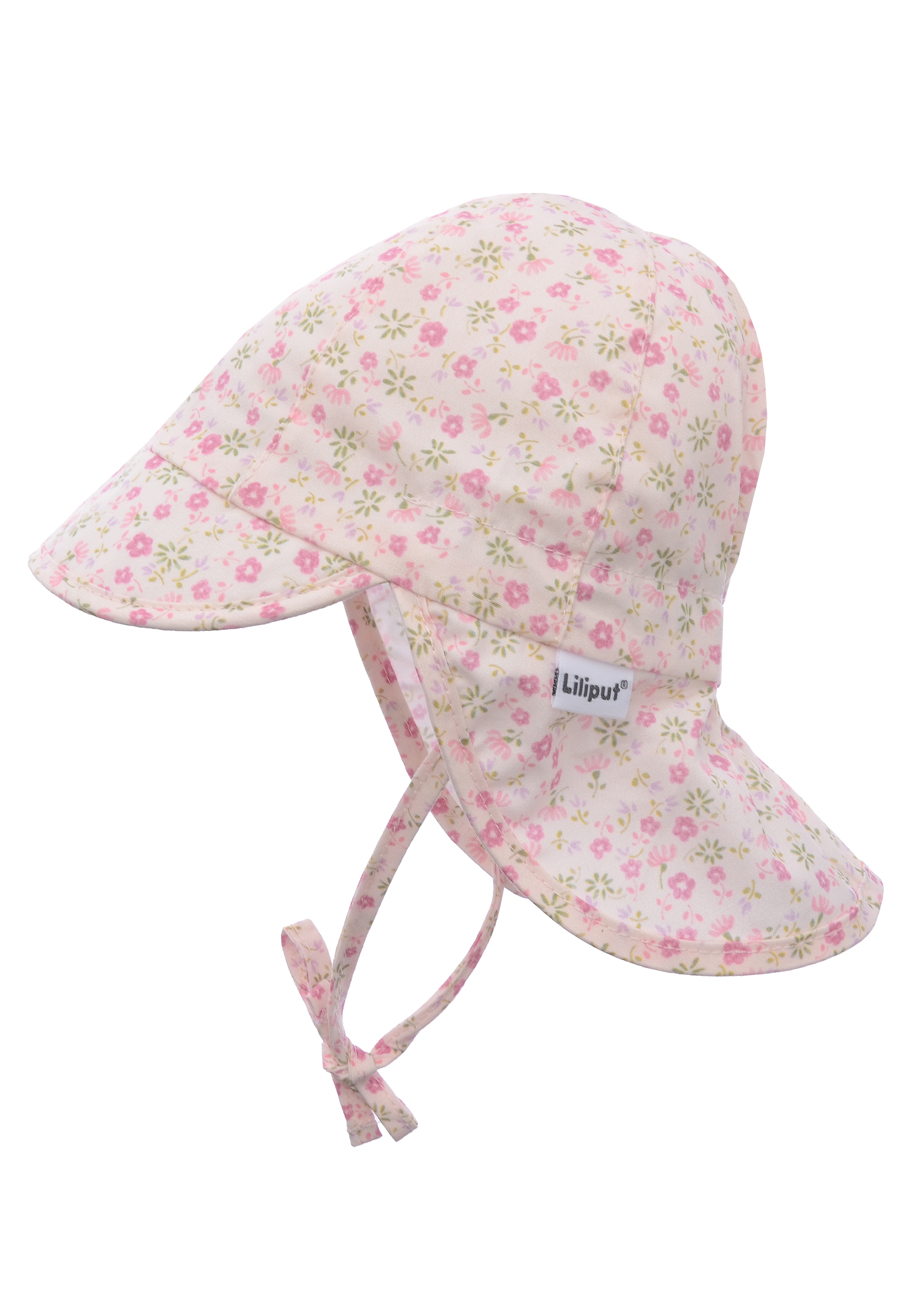Liliput Strickmütze »Blümchen«, mit praktischem Nackenschutz