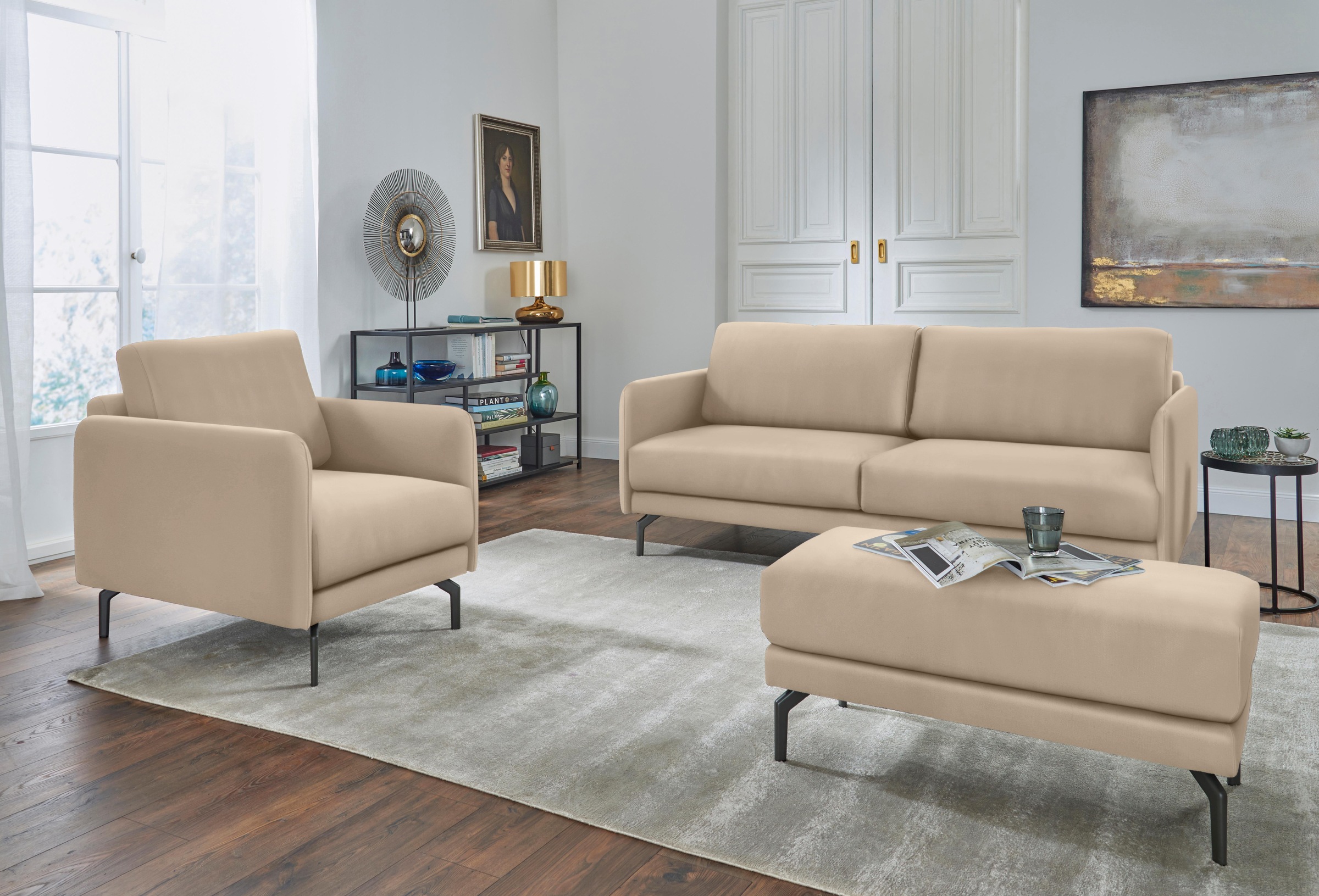 Creation BY ROLF BENZ 2-Sitzer »CR.450, Designsofa, Loungesofa«, Armlehne sehr schmal, Alugussfüße in umbragrau, Breite 150 cm