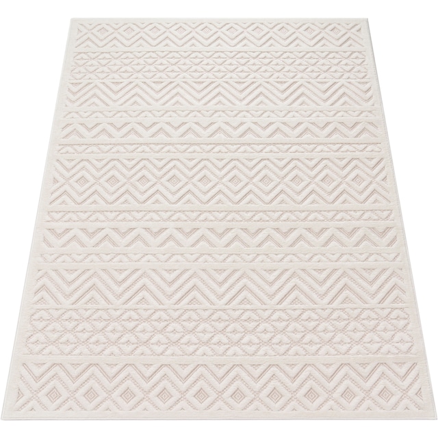 Paco Home Teppich »Livorno 673«, rechteckig, Uni-Farben, Scandi, Rauten  Muster, Hoch-Tief Effekt, Outdoor geeignet auf Rechnung | BAUR