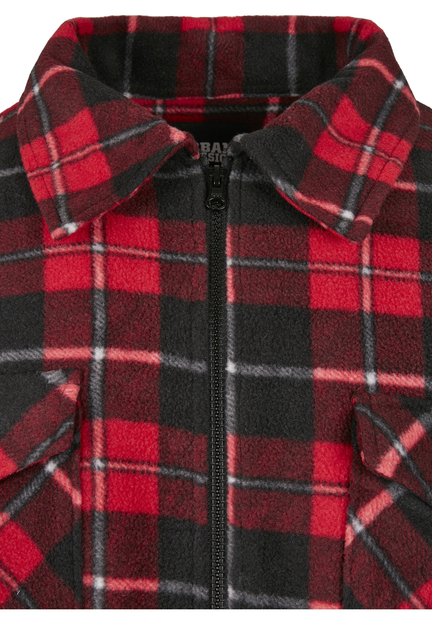 URBAN CLASSICS Langmantel »Urban Classics Herren Plaid Teddy Lined Shirt Jacket«