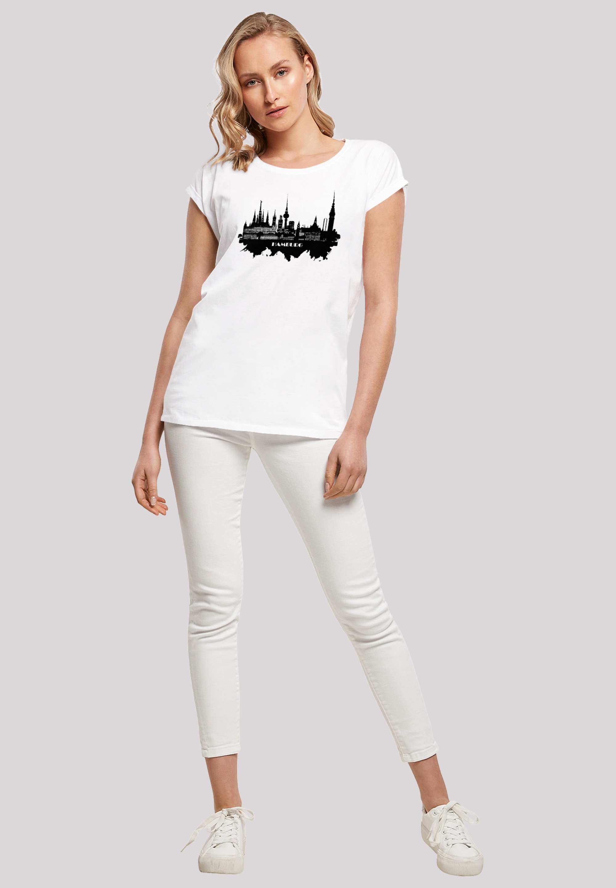 F4NT4STIC T-Shirt »Cities Collection - Hamburg skyline«, Print