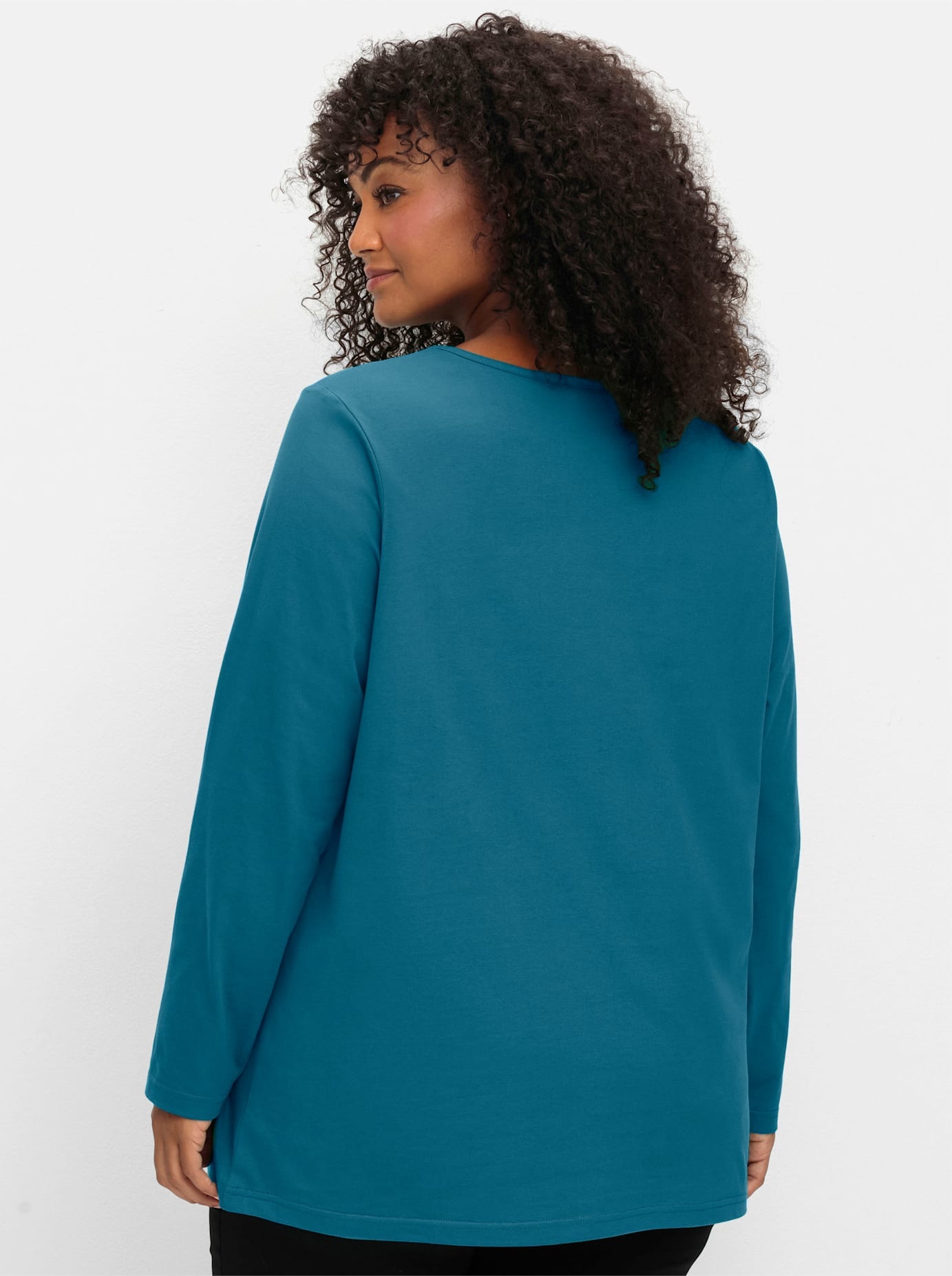 Sheego V-Shirt "Langarmshirt" 1 Stk. tlg. günstig online kaufen