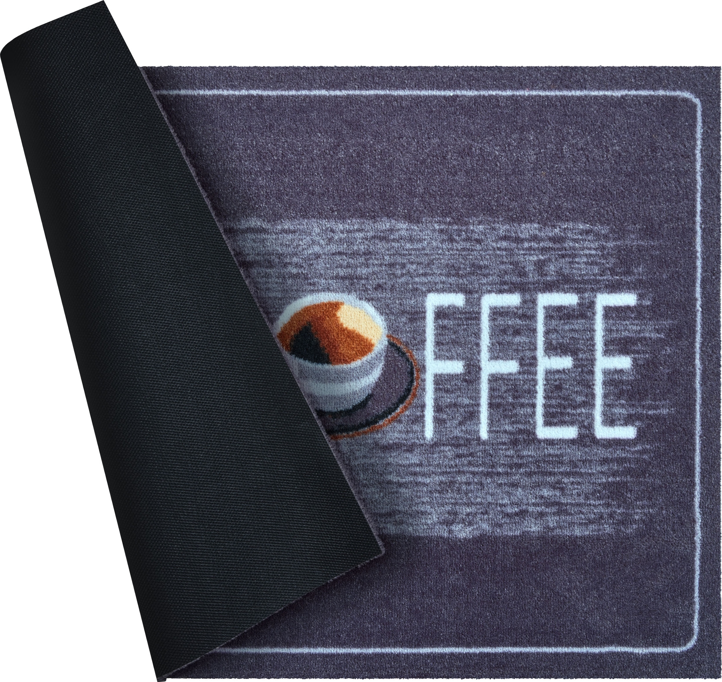Grund Fußmatte »Coffee«, auf In- Rechnung Outdoor den waschbar, geeignet, BAUR Spruch, Schmutzfangmatte, rechteckig, | und mit