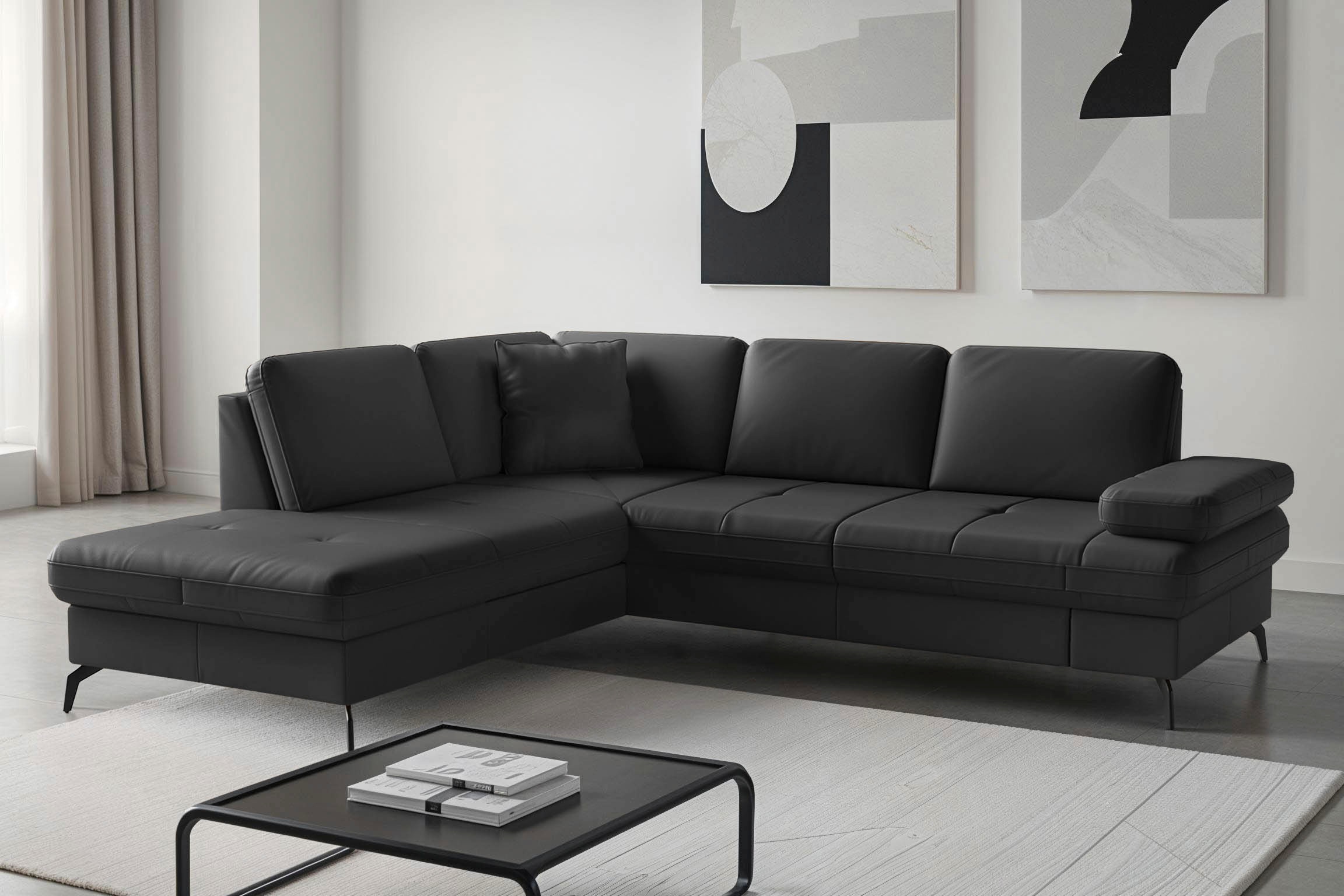 sit&more Ecksofa "Morris Jubi, Ottomane, Breite 238 cm" mit Armteilfunktion, wahlweise mit Schlaffunktion