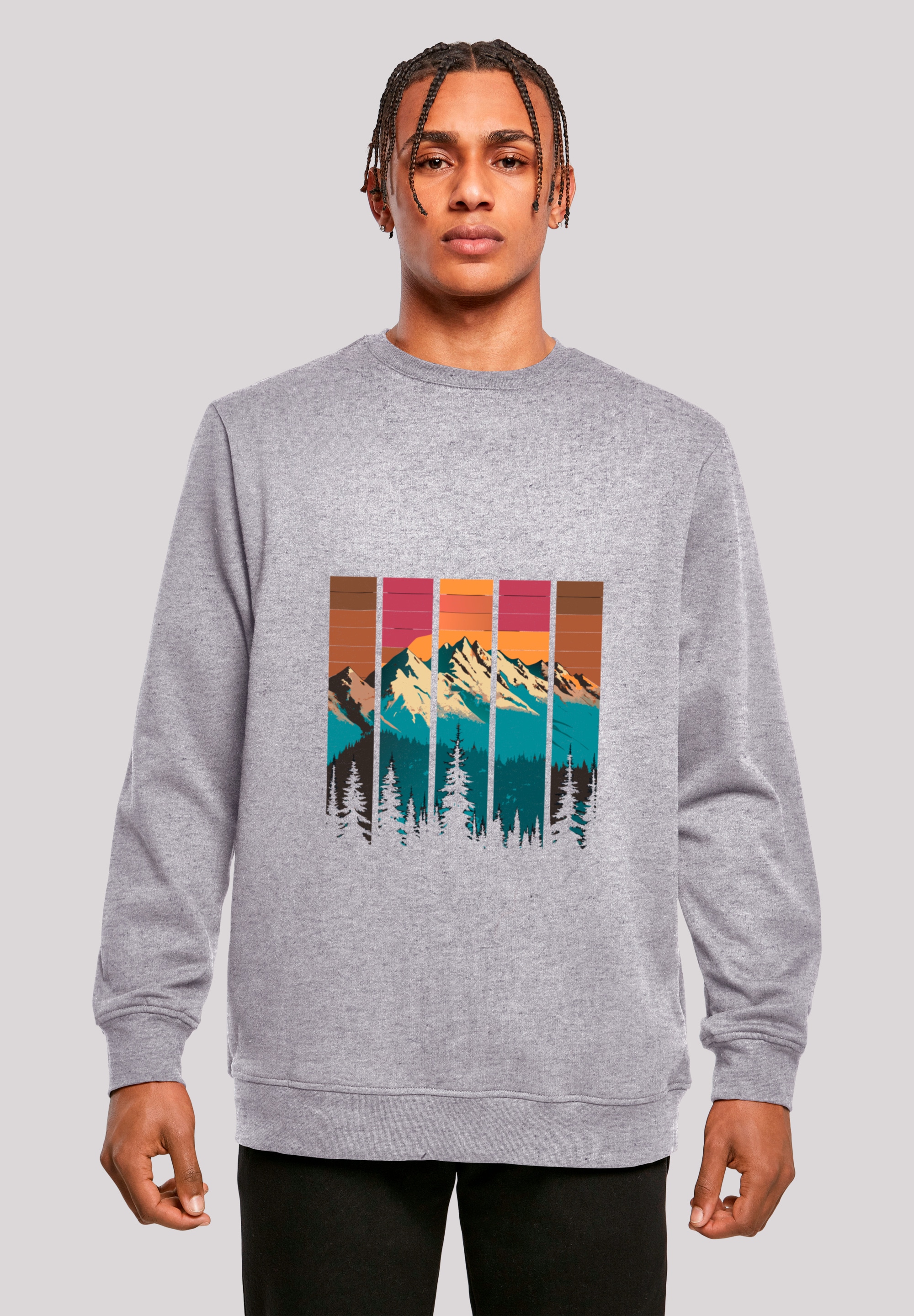 F4NT4STIC Sweatshirt "Berg Sonnenuntergang Retro", Premium Qualität günstig online kaufen