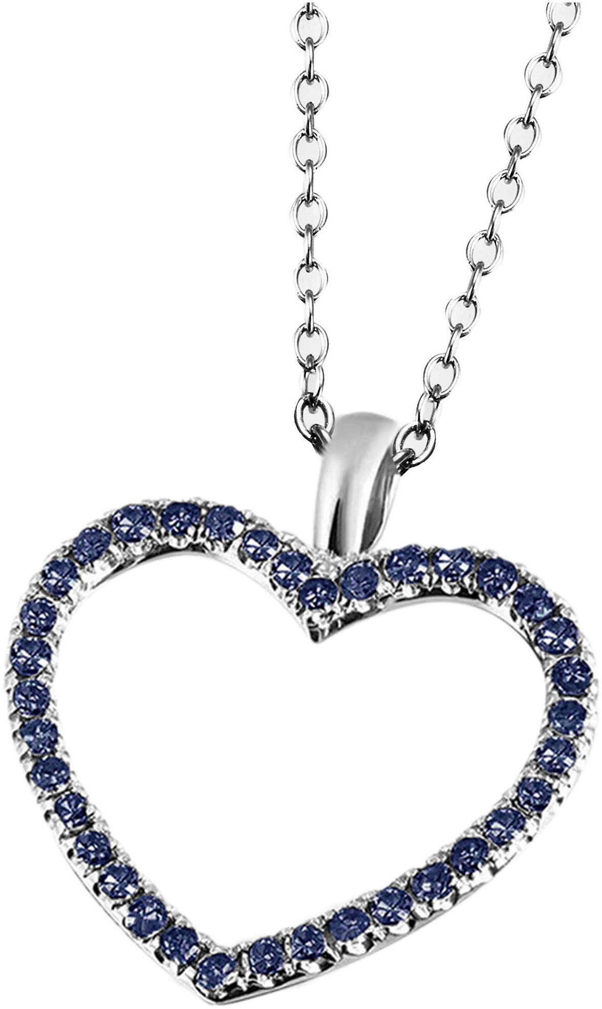 Firetti Kette mit Anhänger »Schmuck Geschenk Gold 375 Gold 585 Halsschmuck Halskette Herz«, mit Tsavorit, Rubin, Saphir oder Brillanten