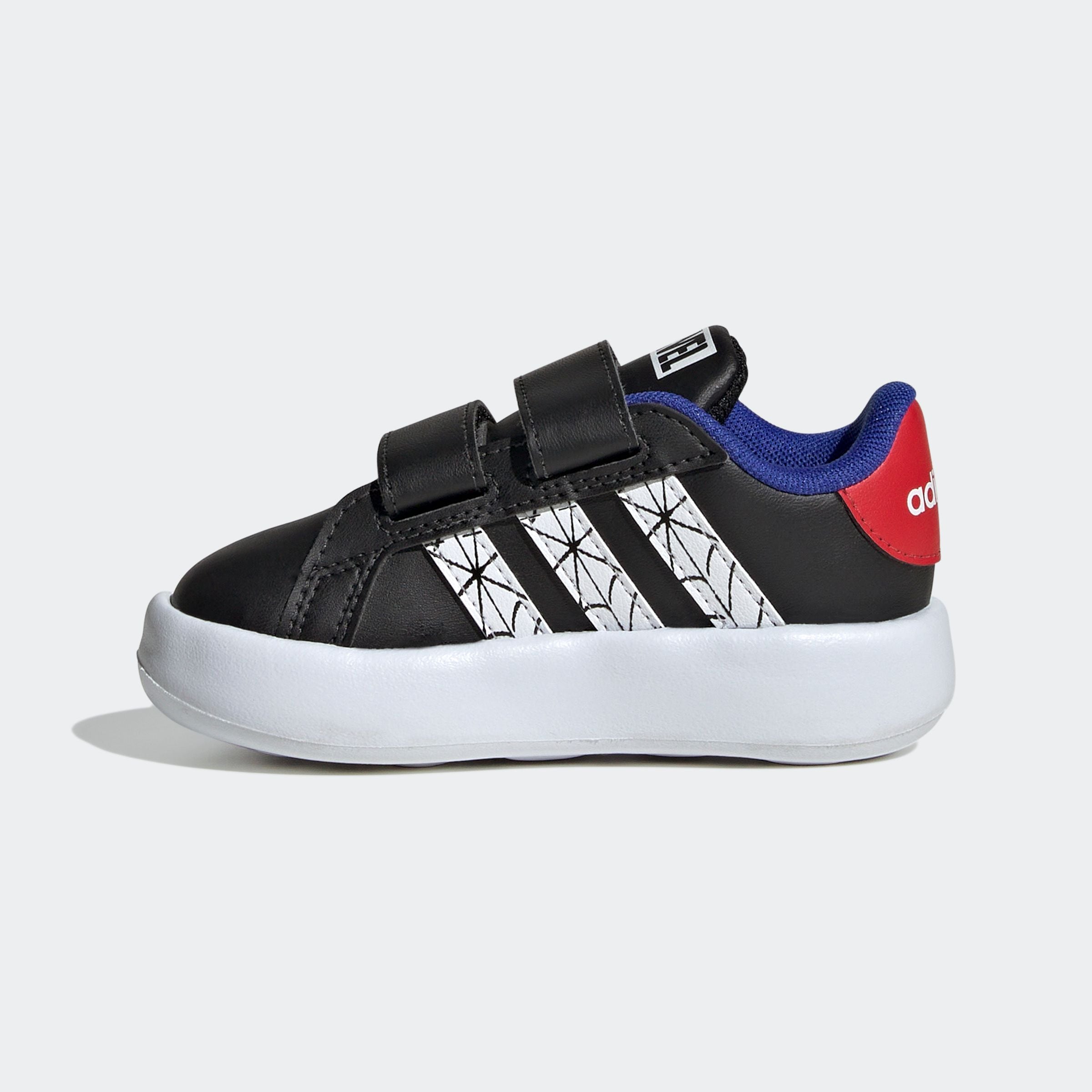 adidas Sportswear Klettschuh »ADIDAS MARVEL SPIDER-MAN KIDS GRAND COURT SCHUH«, Design auf den Spuren des adidas Superstar, für Kinder