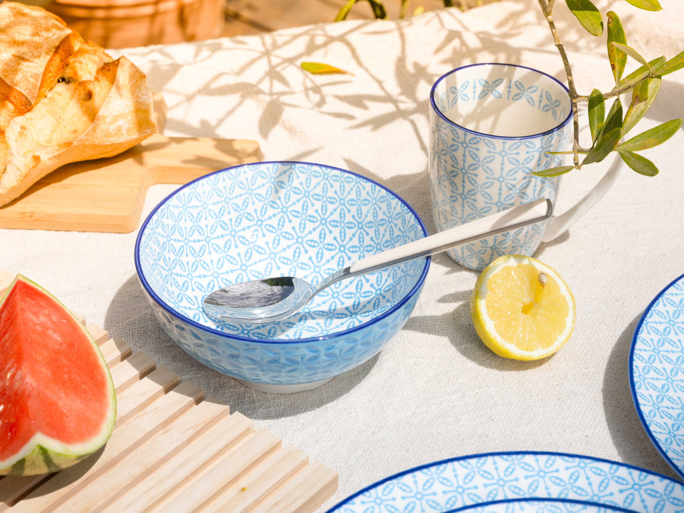 CreaTable Kombiservice »Mediterran, Service 16-tlg.« Mediterraner Flair, Traditionell keramische Motive