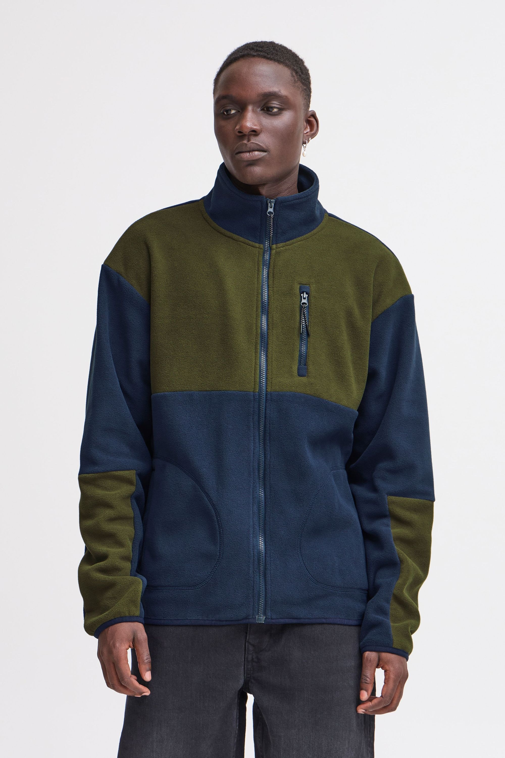 Blend Fellimitatjacke "BHBROOKS Sweatshirt zipp thru" ohne Kapuze Kuschelig günstig online kaufen