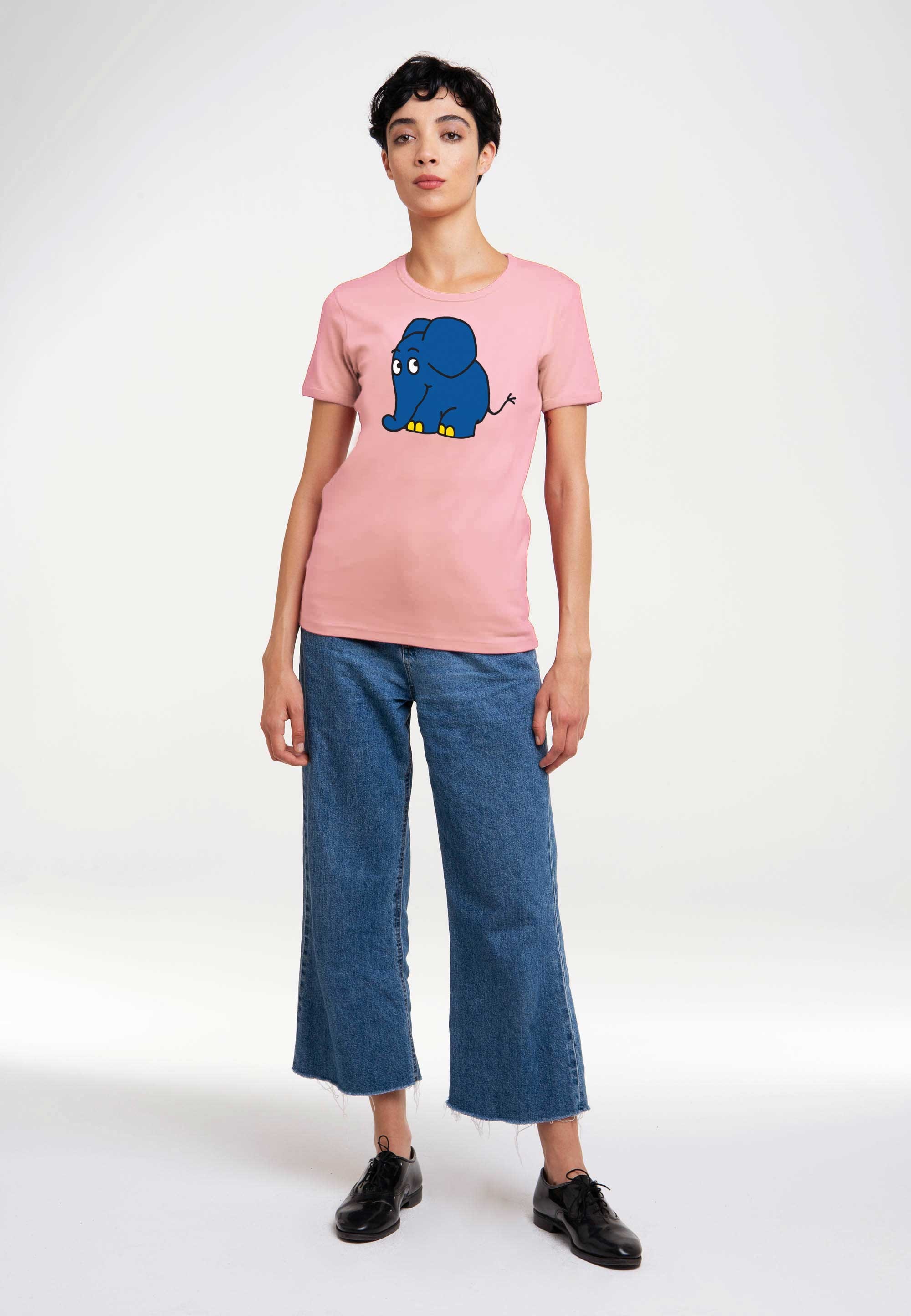 LOGOSHIRT T-Shirt »Sendung mit der Maus - Elefant«, mit coolem Print