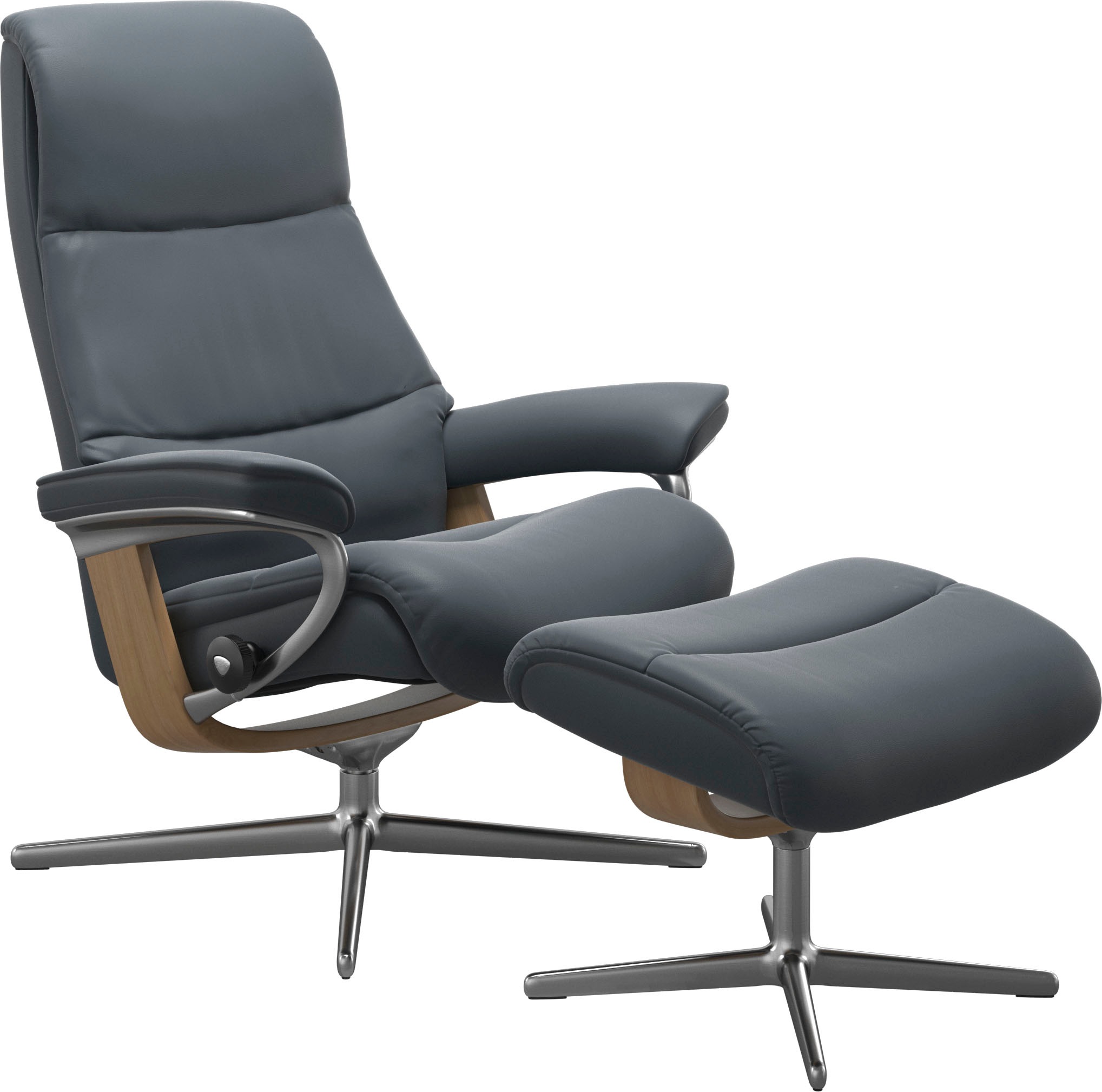 Stressless "View" Set, Relaxsessel mit Hocker, mit Hocker, mit Cross Base, günstig online kaufen