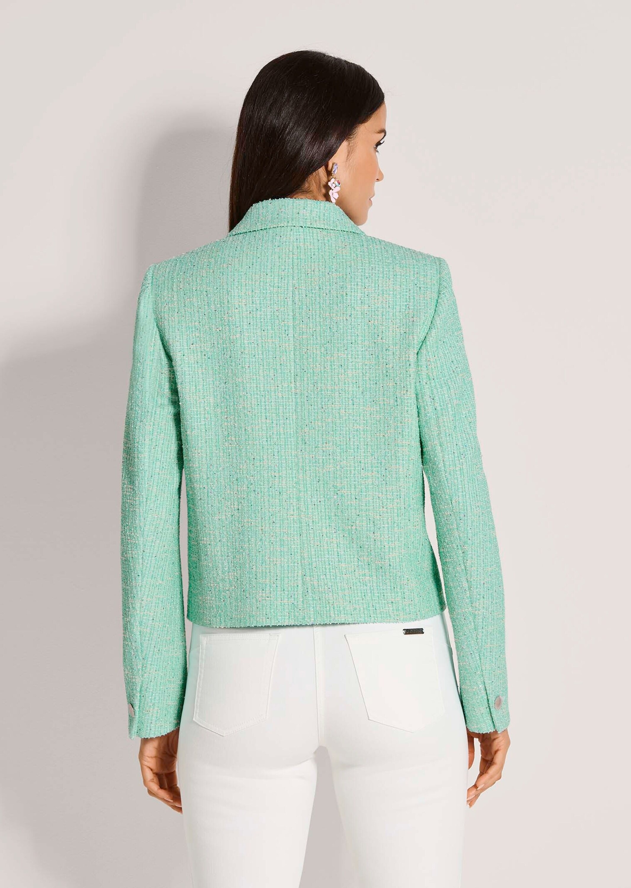 MADELEINE Jackenblazer »Blazer Tweed-Blazer mit Paillettenakzenten«