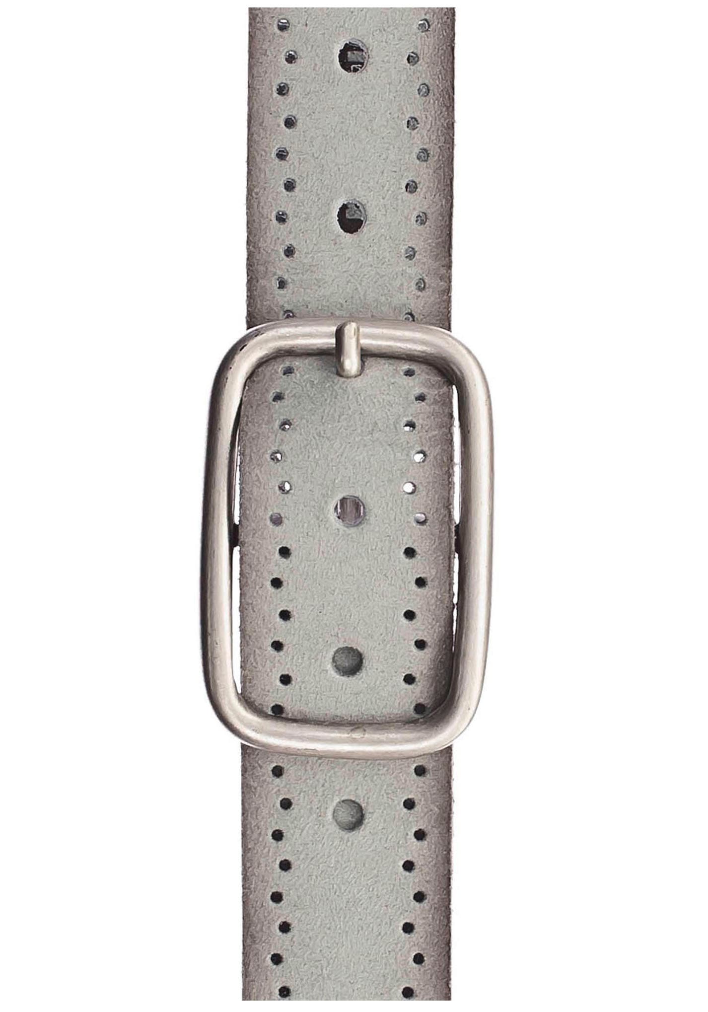 MUSTANG Ledergürtel, Robustes, genarbtes Rindsleder mit Lochstanzung, 3,5 cm