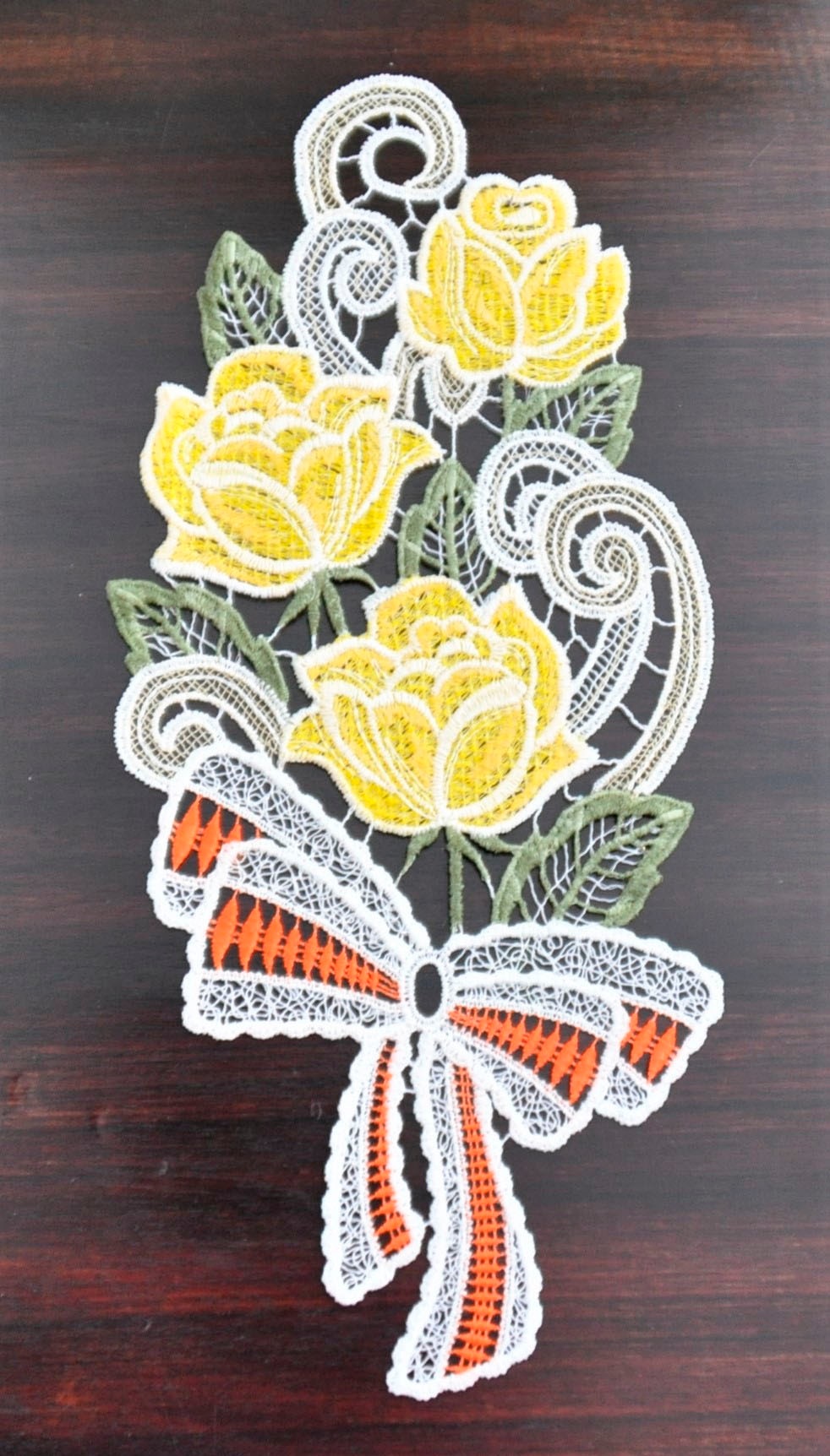 Stickereien Plauen Fensterbild "Rosen" günstig online kaufen