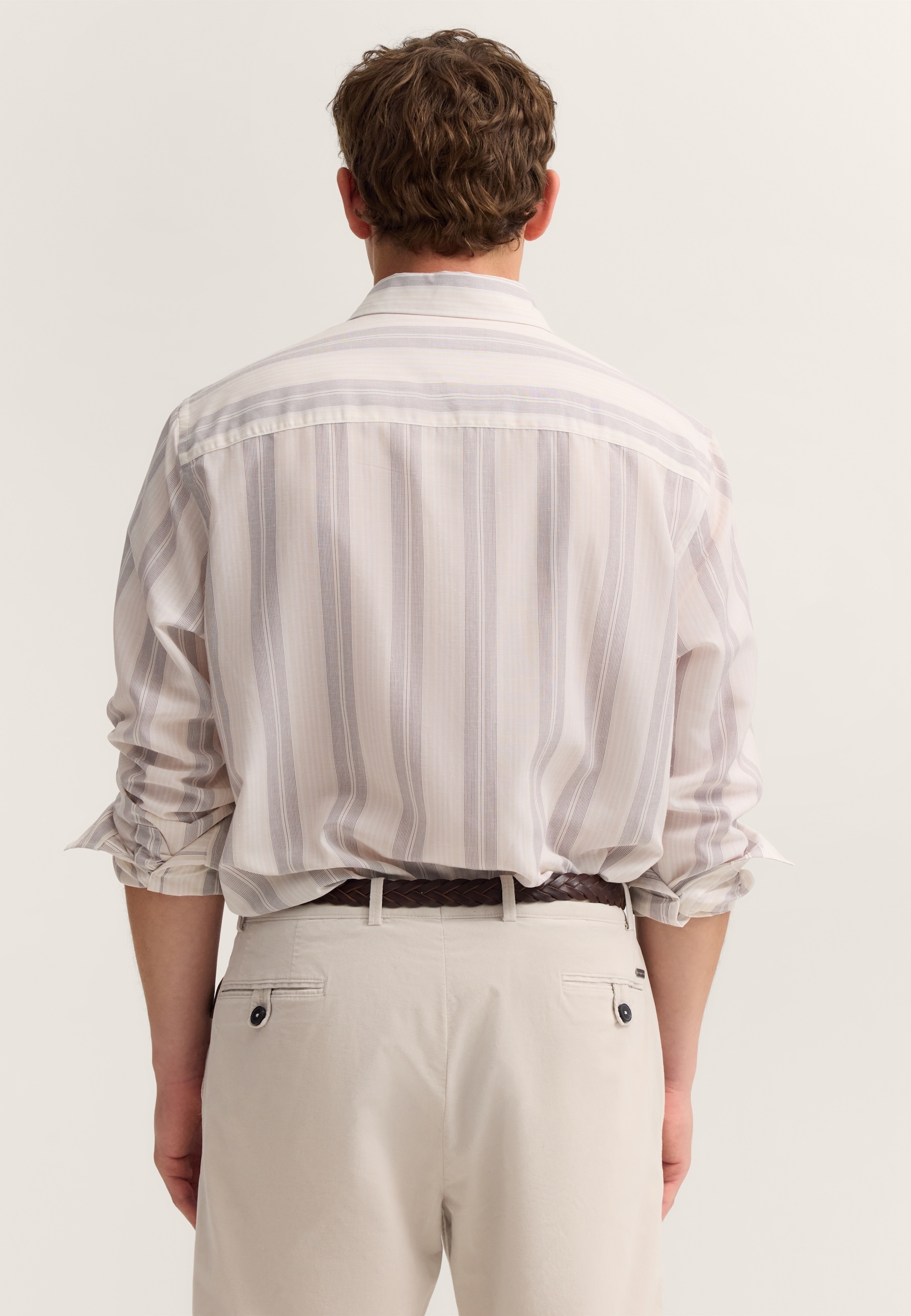 bugatti Businesshemd »Loose Fit« gestreift mit Kentkragen