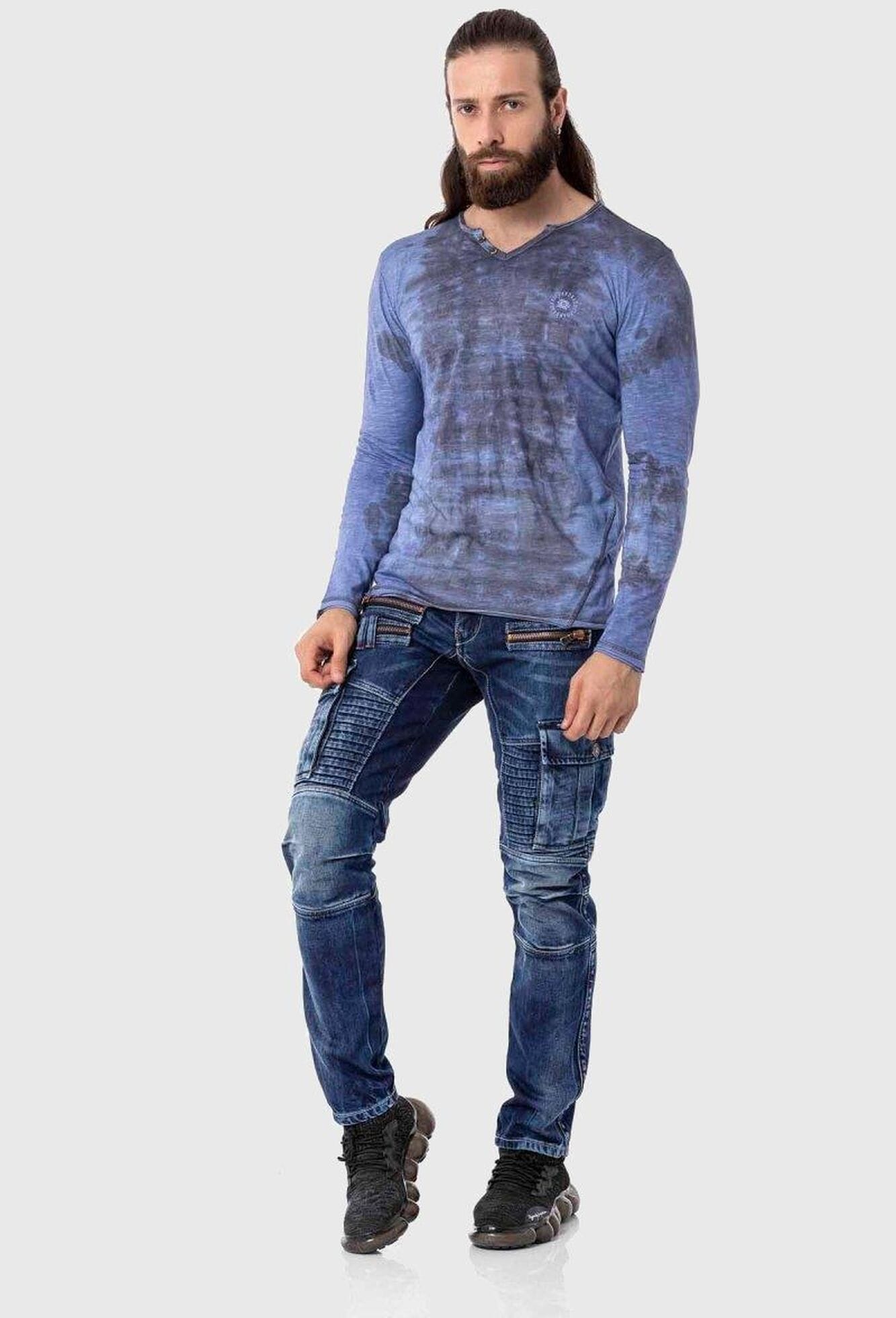 Cipo & Baxx T-Shirt »Cipo & Baxx Sweatshirts« im Batik-Design