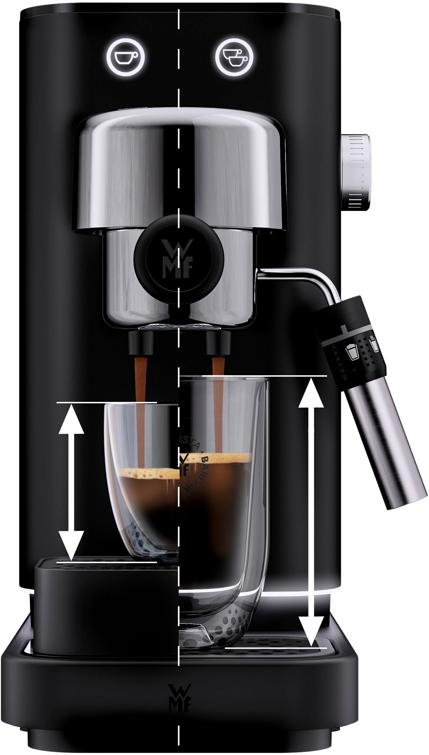 WMF Espressomaschine "Lumero Deep Black" kompakt, dezente LED-Beleuchtung, günstig online kaufen