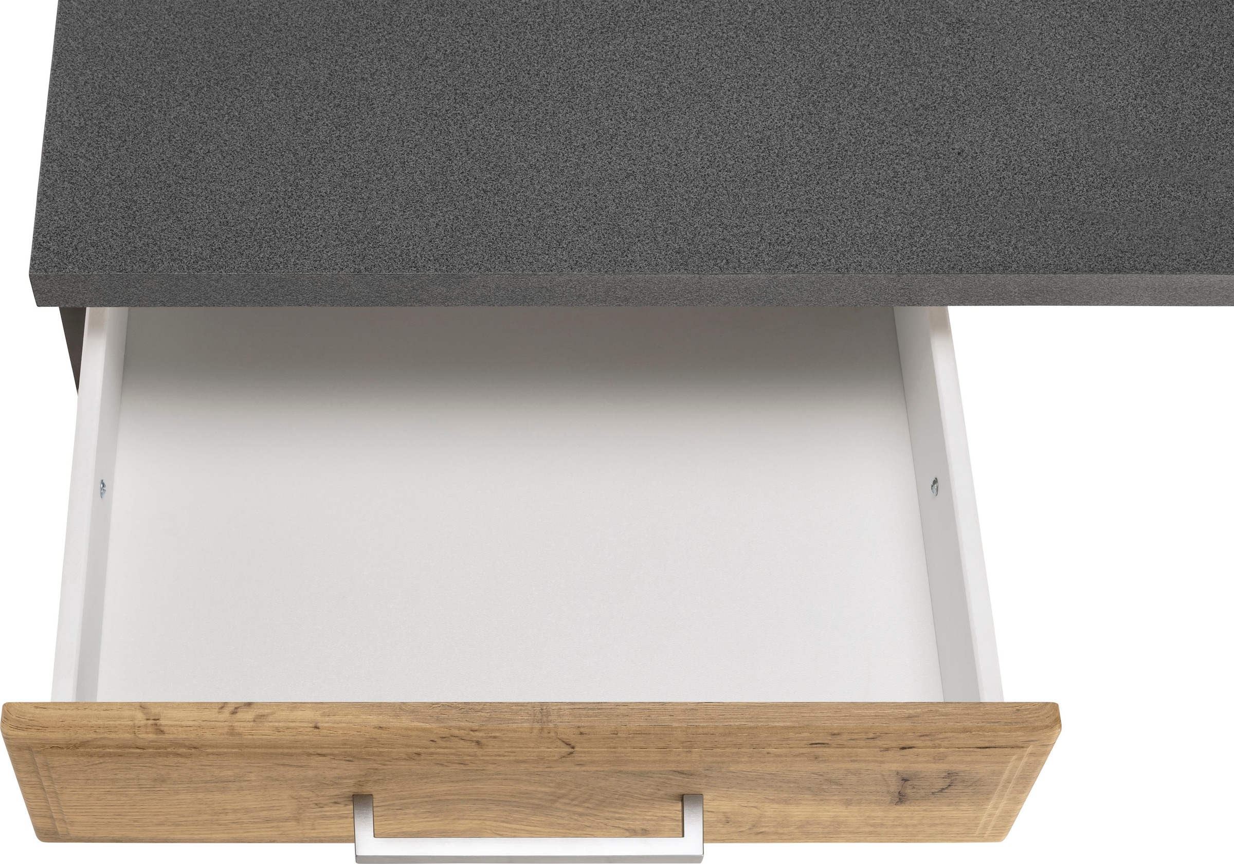 HELD MÖBEL Küchenzeile »Stockholm«, Breite 300 cm, mit hochwertigen MDF Fronten im Landhaus-Stil