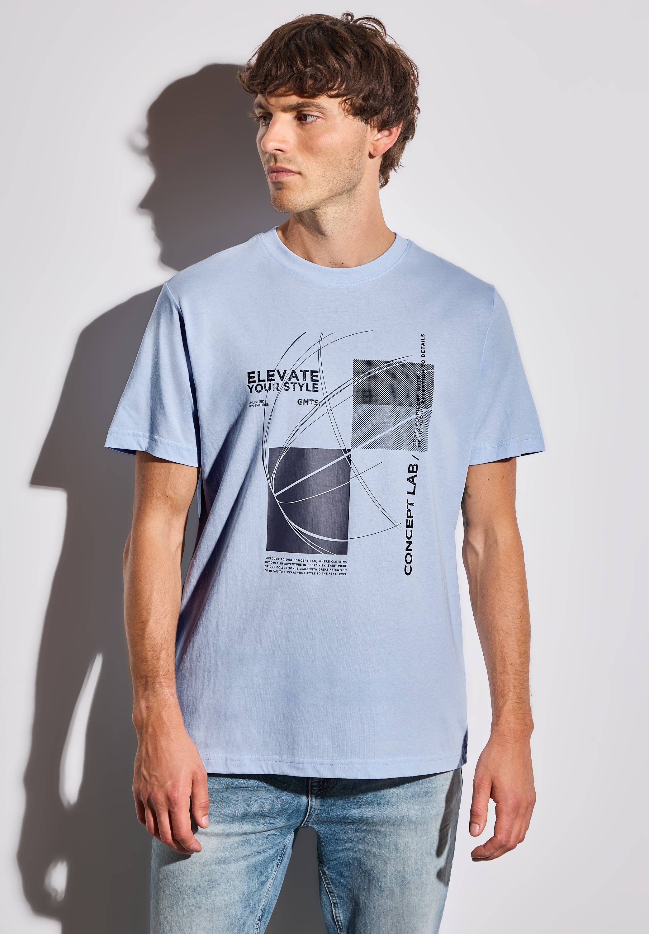 STREET ONE MEN T-Shirt aus reiner Baumwolle günstig online kaufen