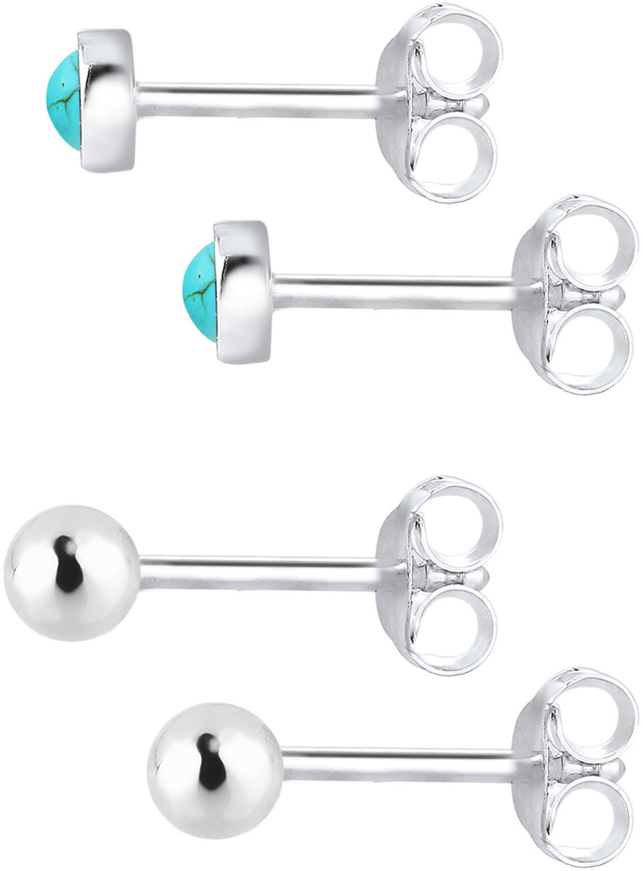 Elli Ohrstecker-Set »Schmuck Geschenk Silber 925 Ohrringe, 0306622717«, (Set, 4 tlg.), mit Howlith